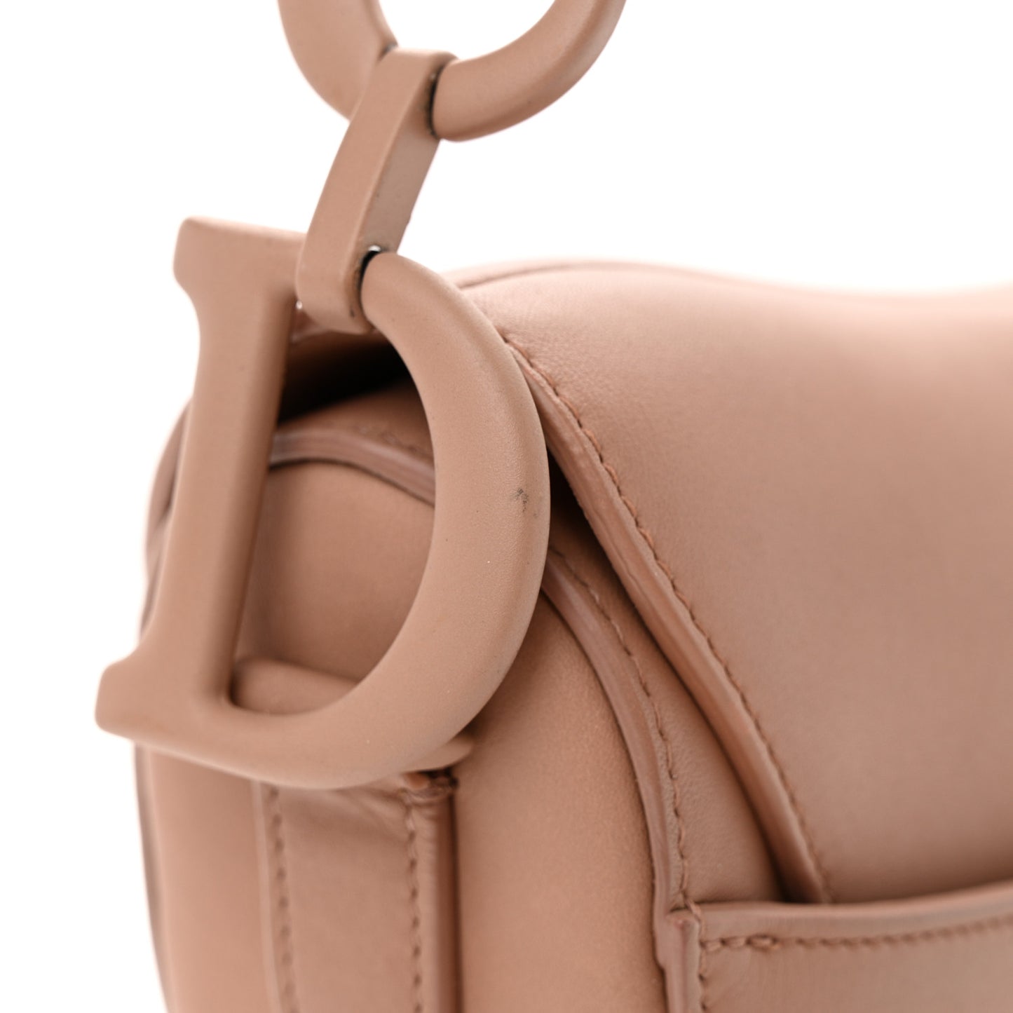 Ultra Matte Calfskin Saddle Bag Blush