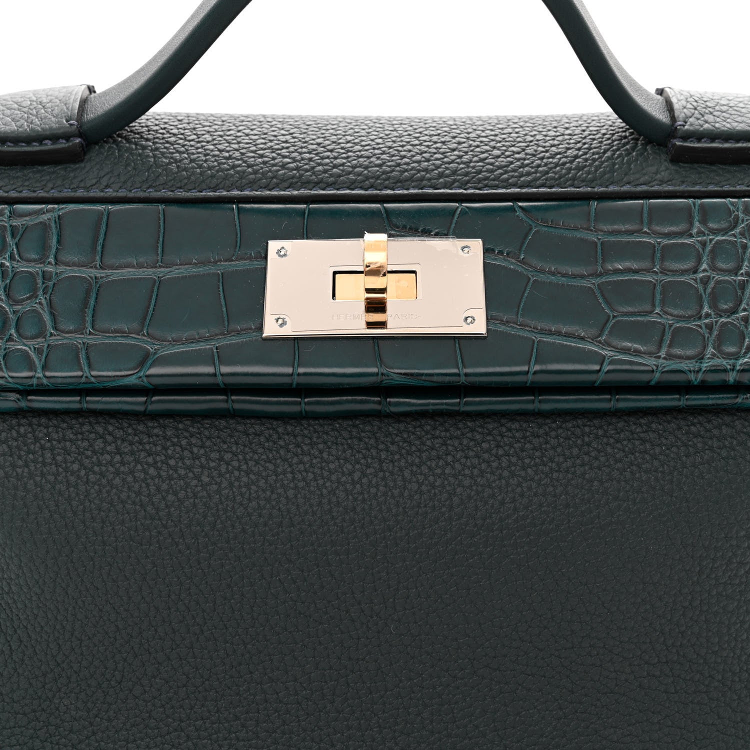 Hermes Togo Matte Alligator Swift Touch 24/24 29 Vert Rousseau 8 of 11