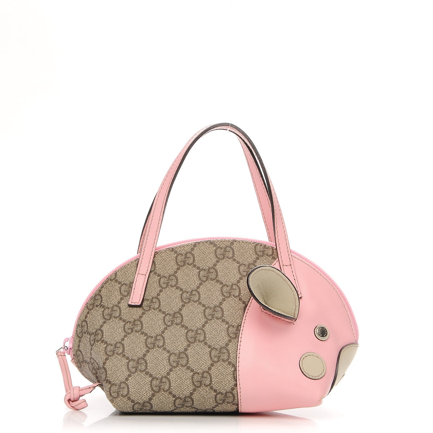 Gucci GG Supreme Monogram Children's Zoo Pig Pink 204575