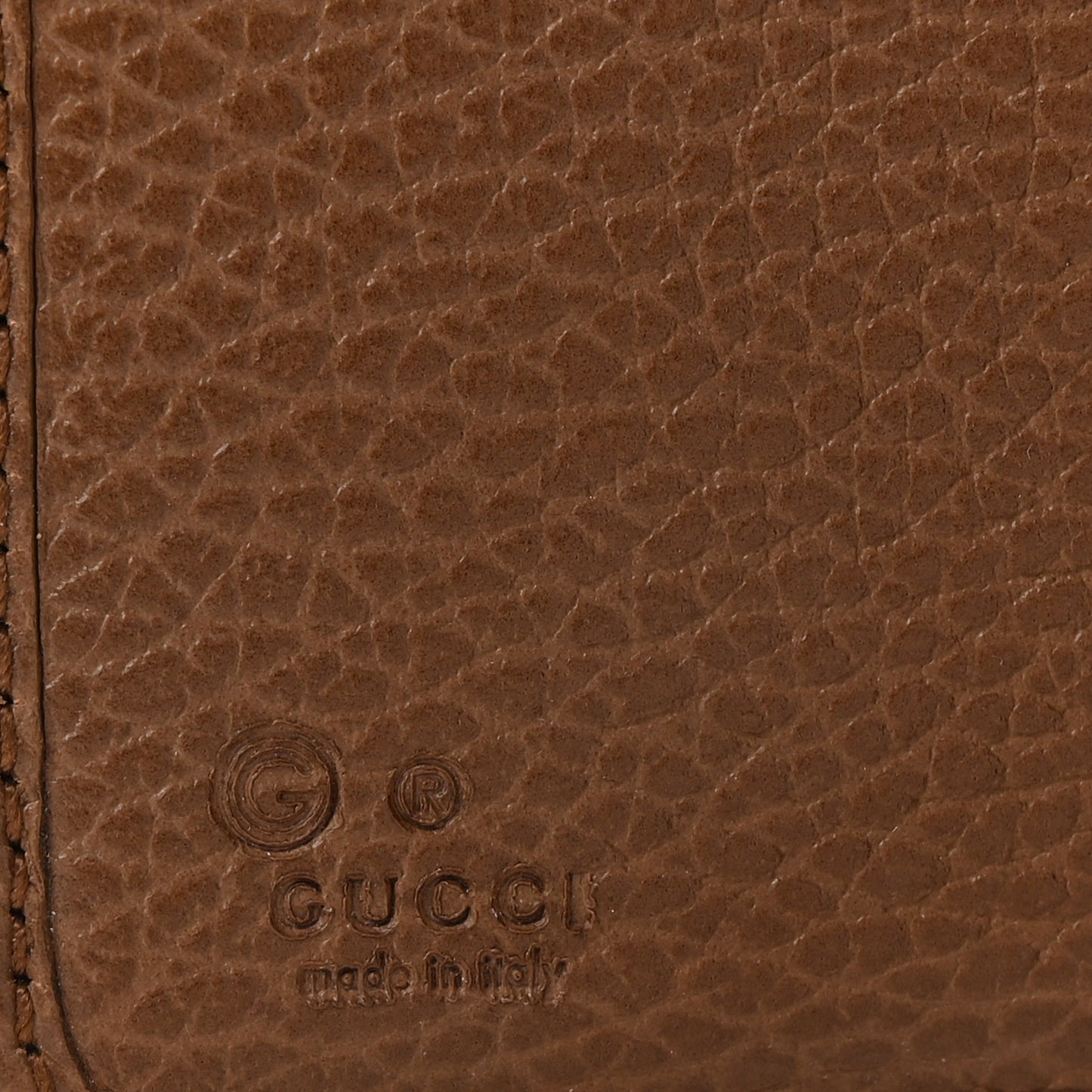 Monogram Dollar Calfskin Zip Around French Wallet Beige Ebony Tabacco
