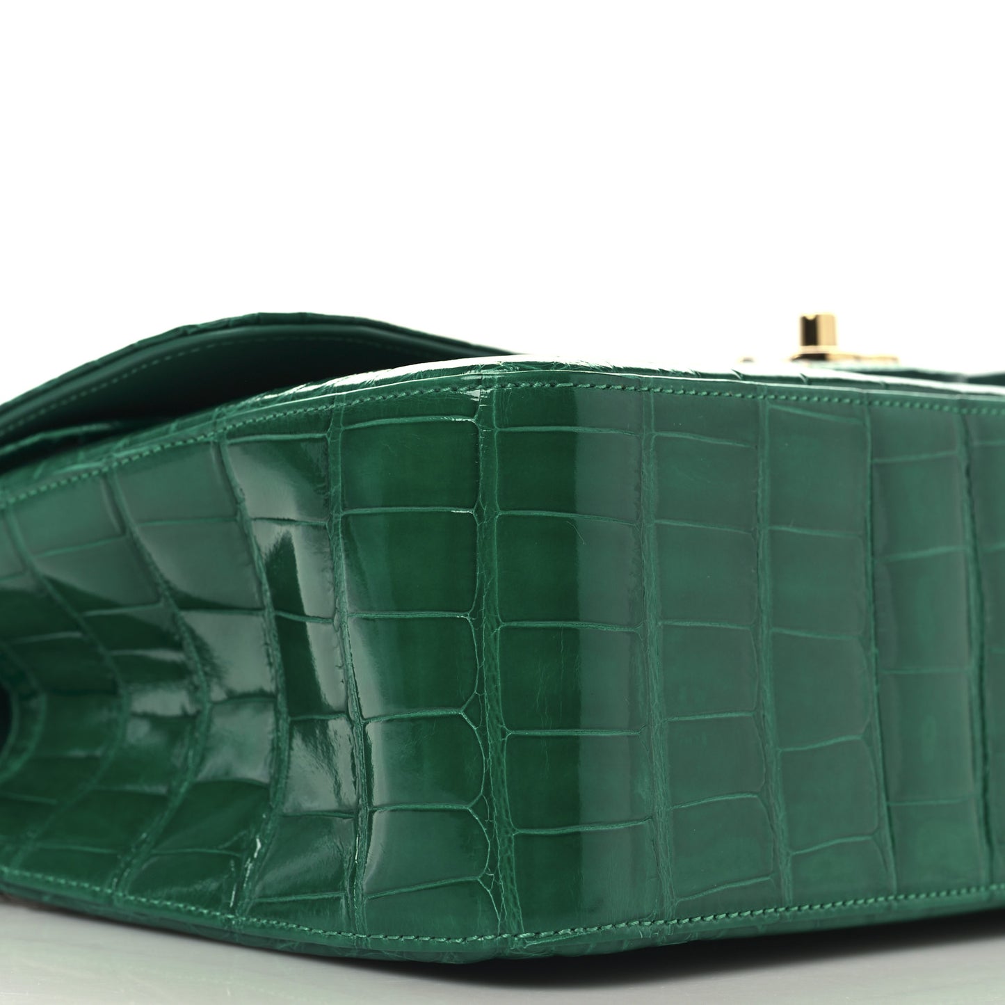 Alligator Jumbo Double Flap Green