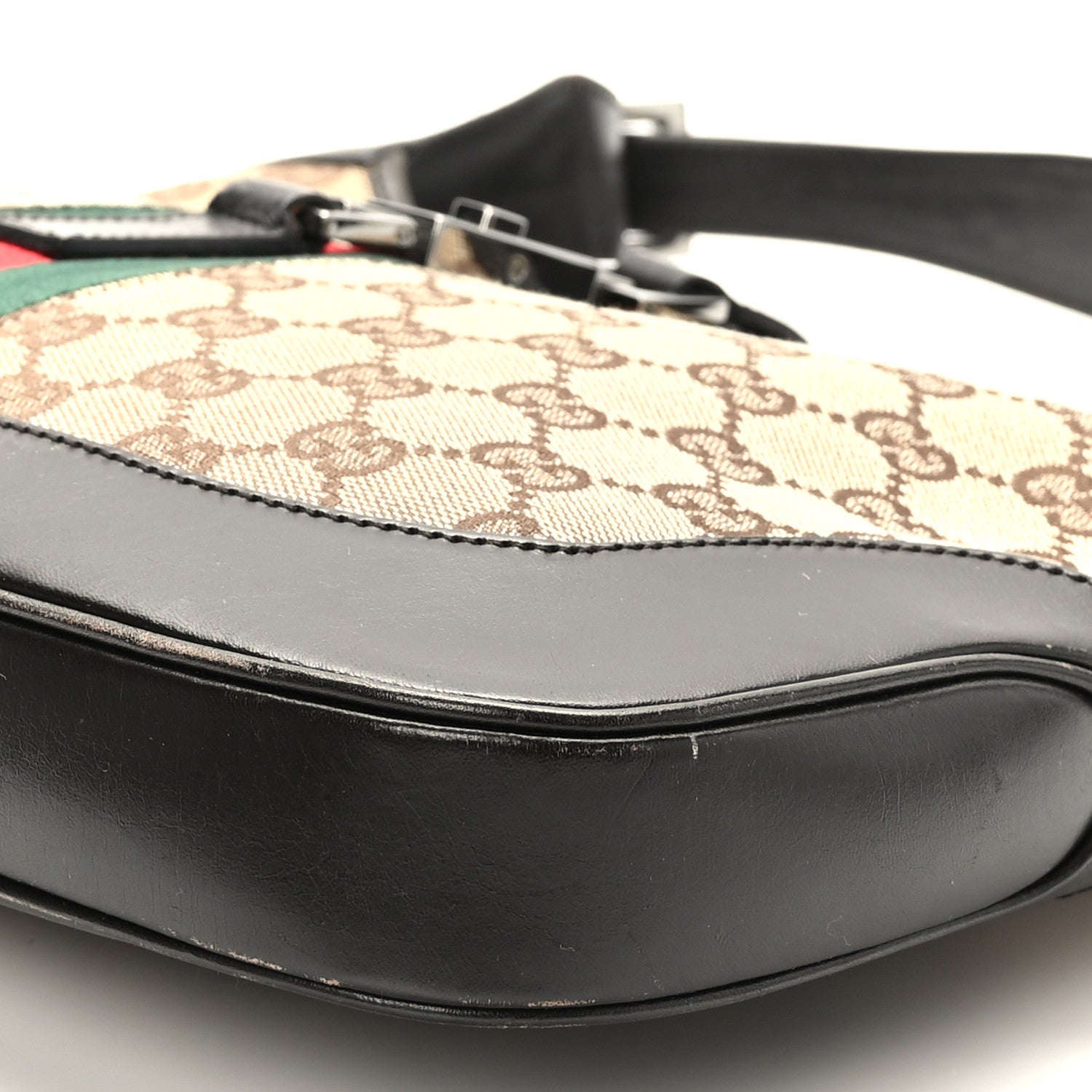 Gucci Monogram Web Jackie O Hobo Dark Brown 9 of 10