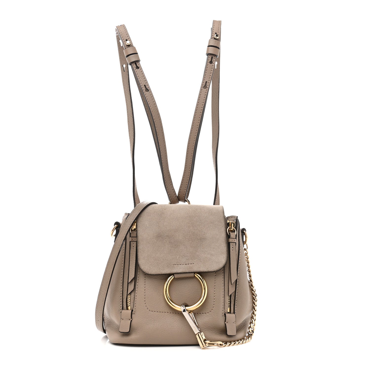 chloe backpack mini faye Chloé Small Faye Suede & Leather Backpack
