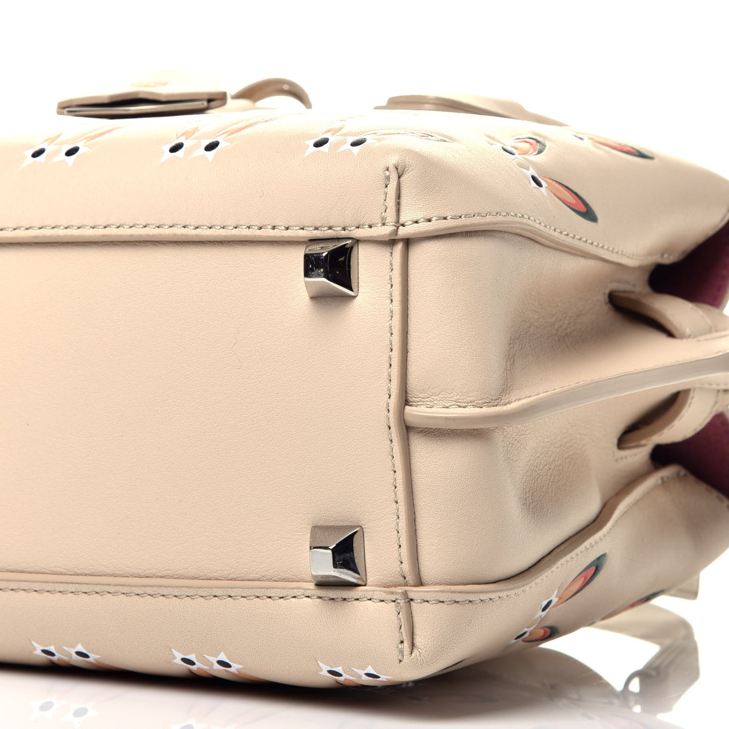 Lambskin Star Eyed Bunny Mini Milla Tote Natural