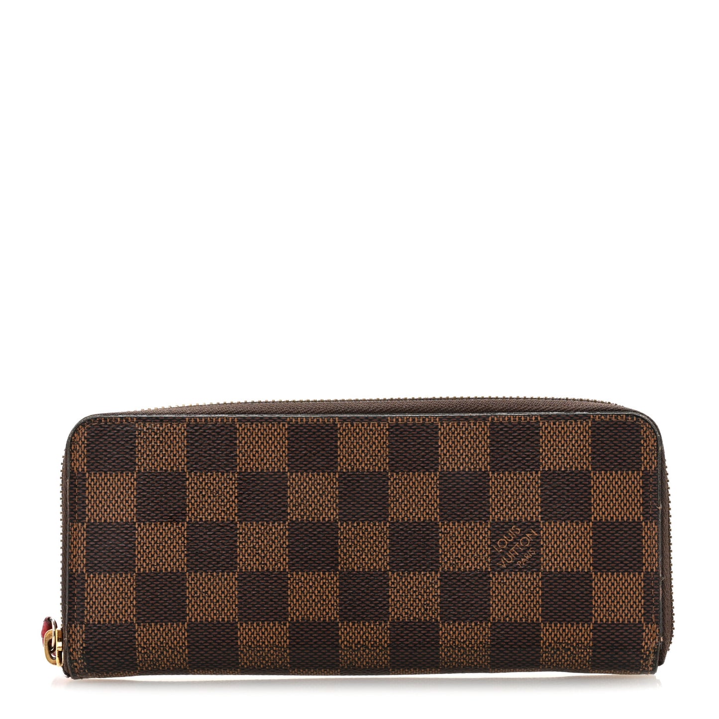 Damier Ebene Clemence Wallet Cherry
