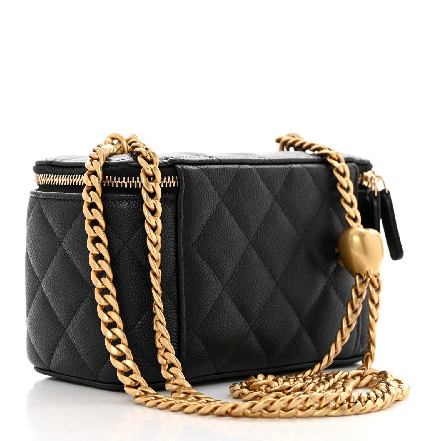 Chanel Caviar Quilted Sweetheart Vanity Case Black 2 of 11