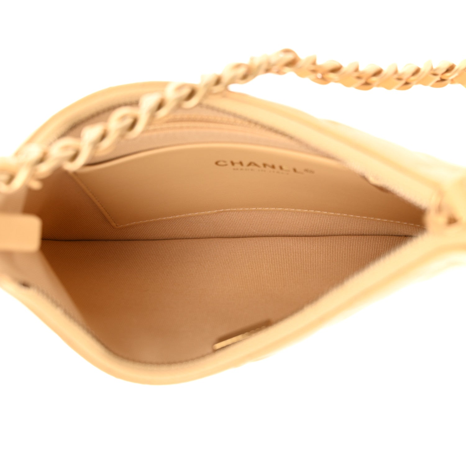 Chanel Shiny Crumpled Lambskin Quilted Trendy Chain Around Yellow 5 of 11