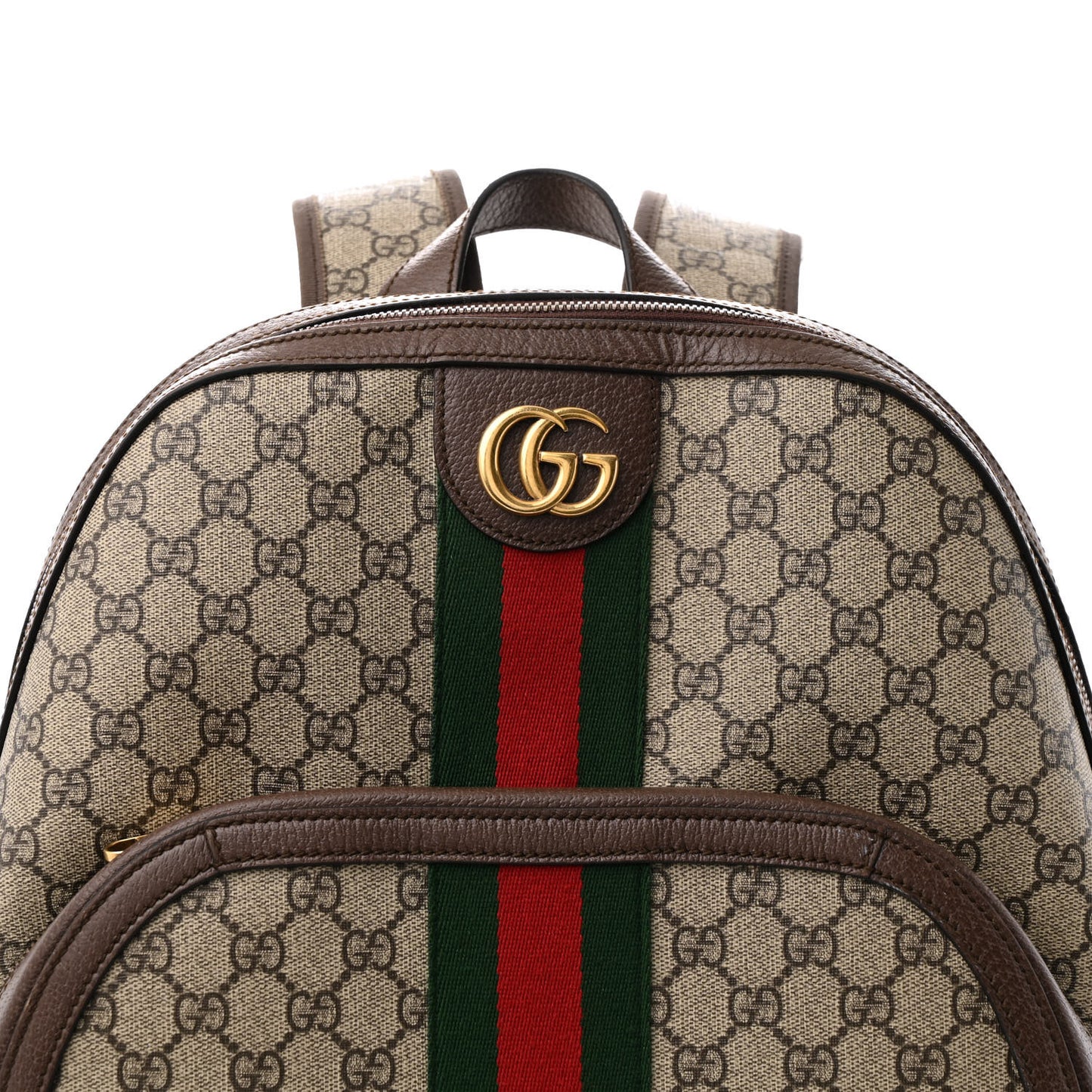 GG Supreme Monogram Medium Ophidia Day Backpack Brown