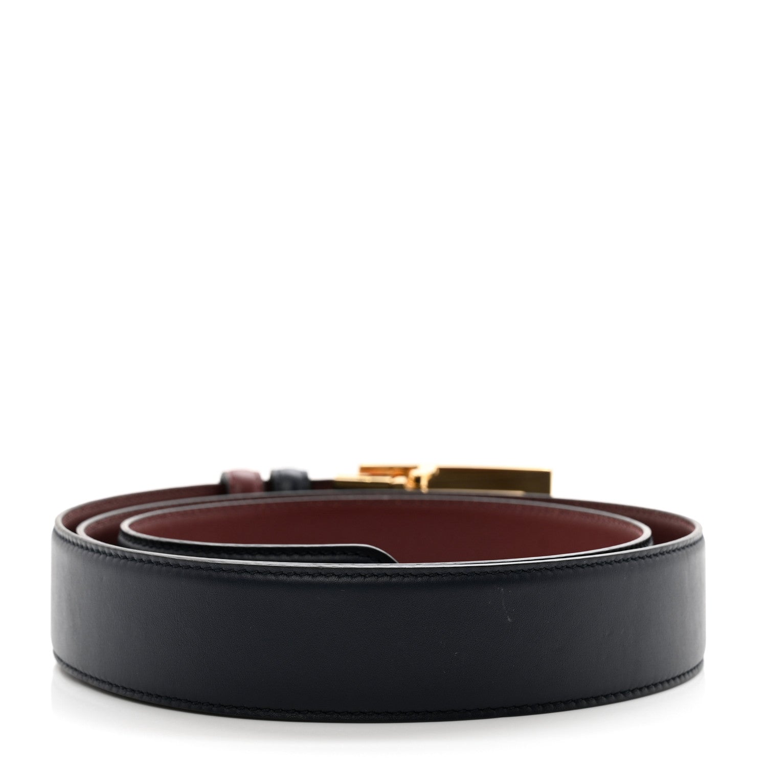 Gucci Moon Calfskin Square G Reversible 35mm Belt 110 44 Black Brown 2 of 8