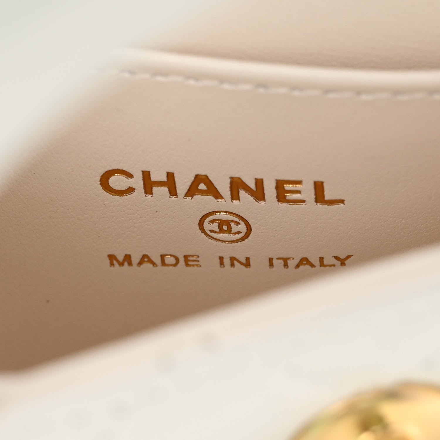 Chanel Shiny Aged Calfskin Quilted Mini Nano Kelly Shopper White 6 of 11