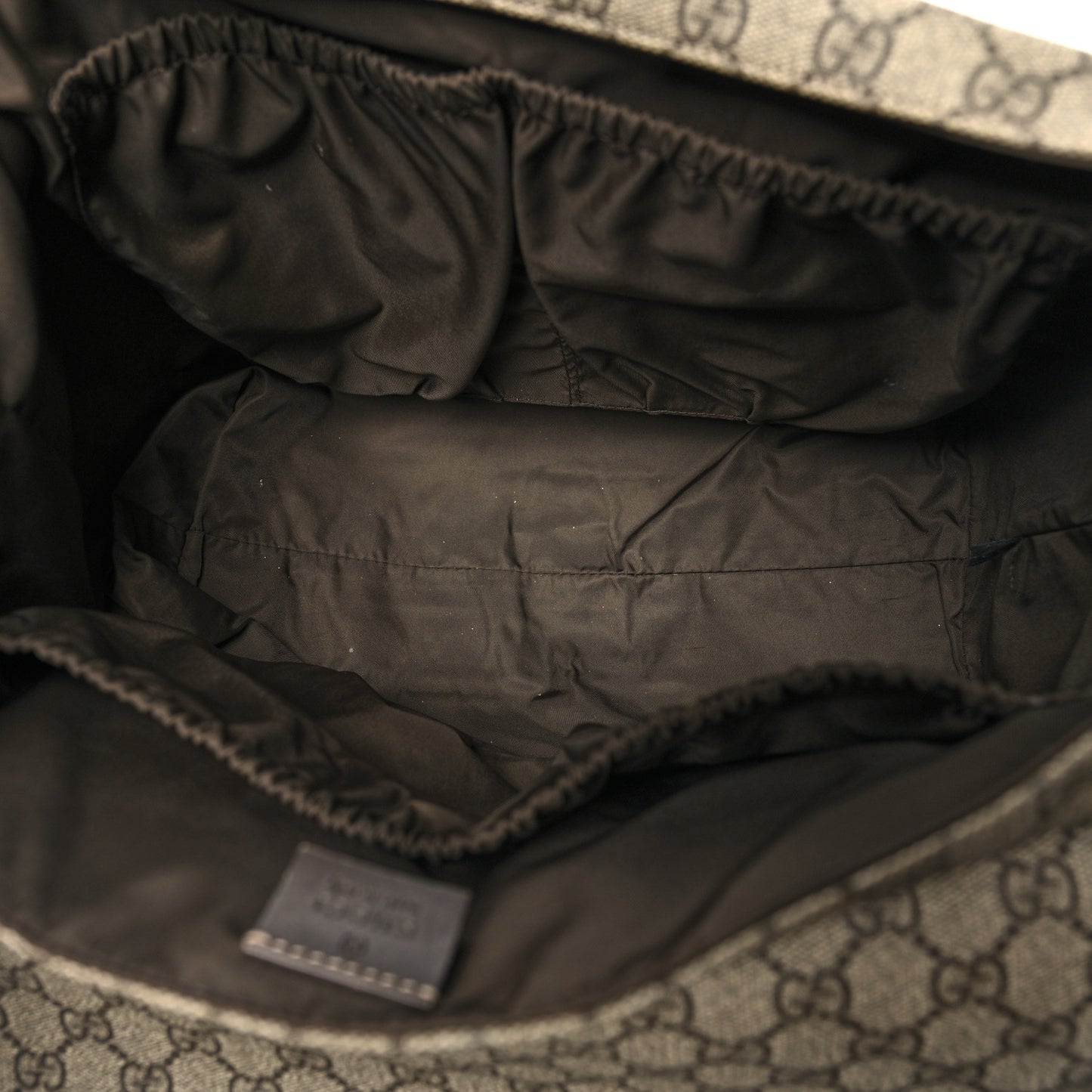 GG Plus Monogram Messenger Diaper Bag Dark Brown