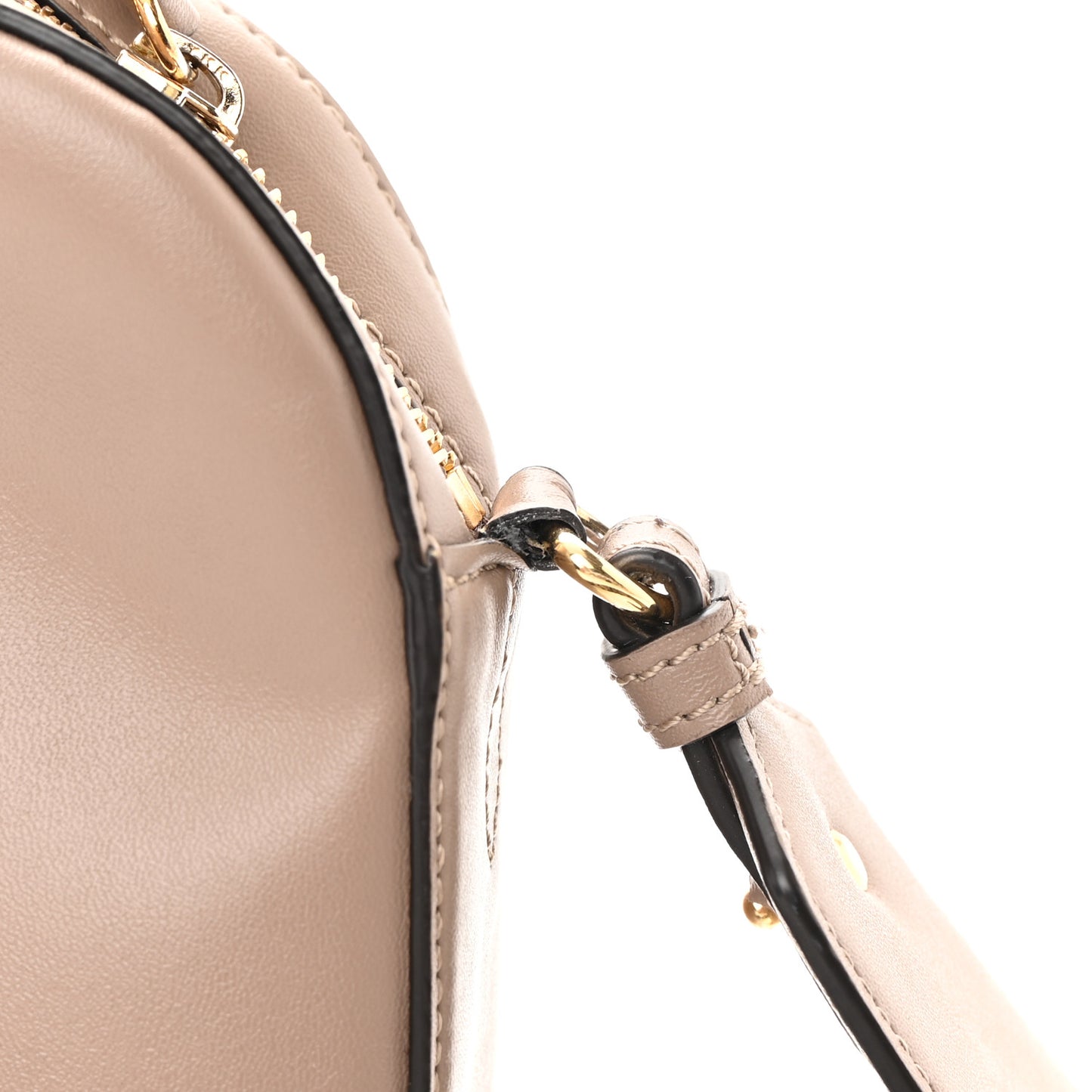 Eco Alter Nappa Perforated Logo Mini Bag Dark Taupe