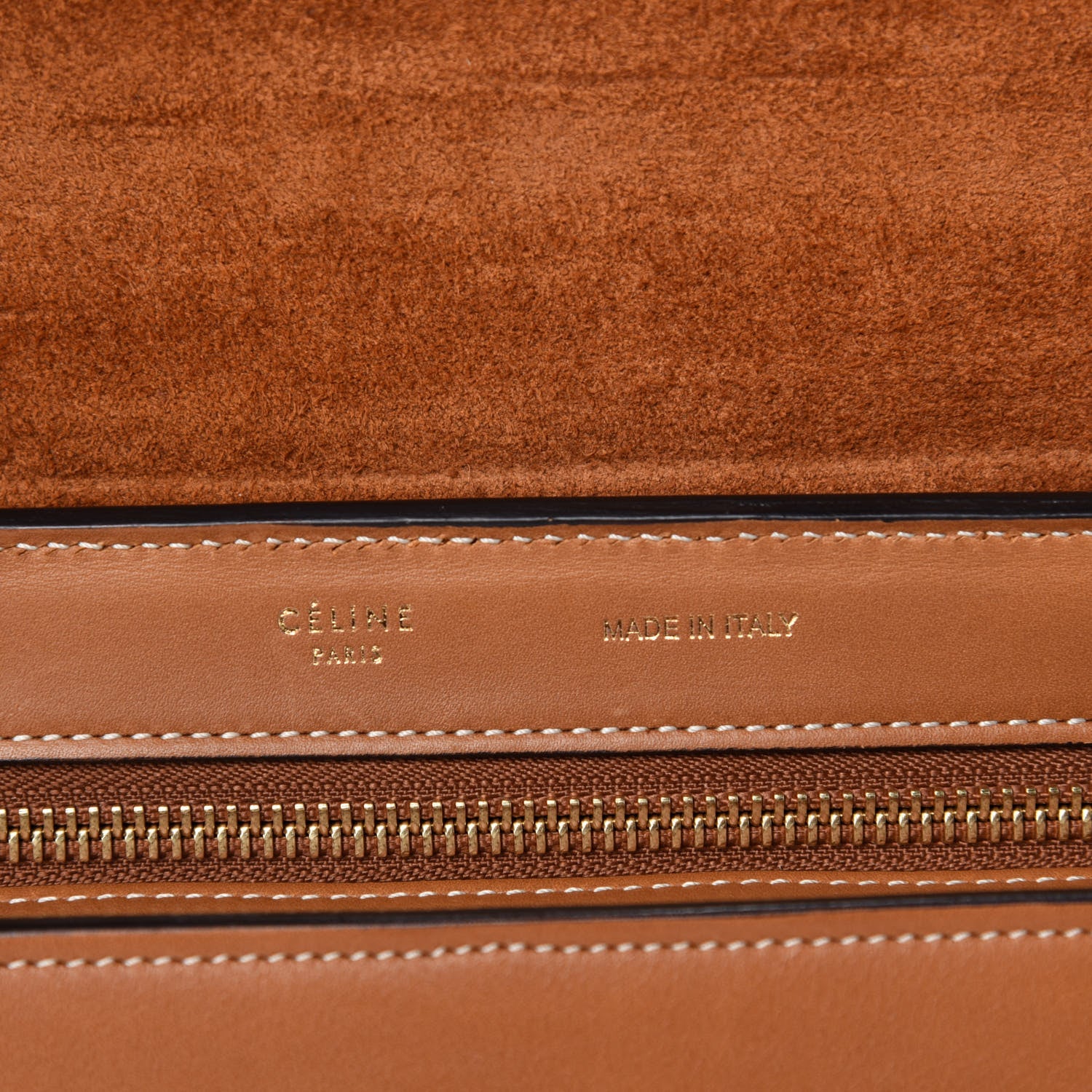 Celine Vegetable Calfskin Small Trapeze Tan 8 of 9