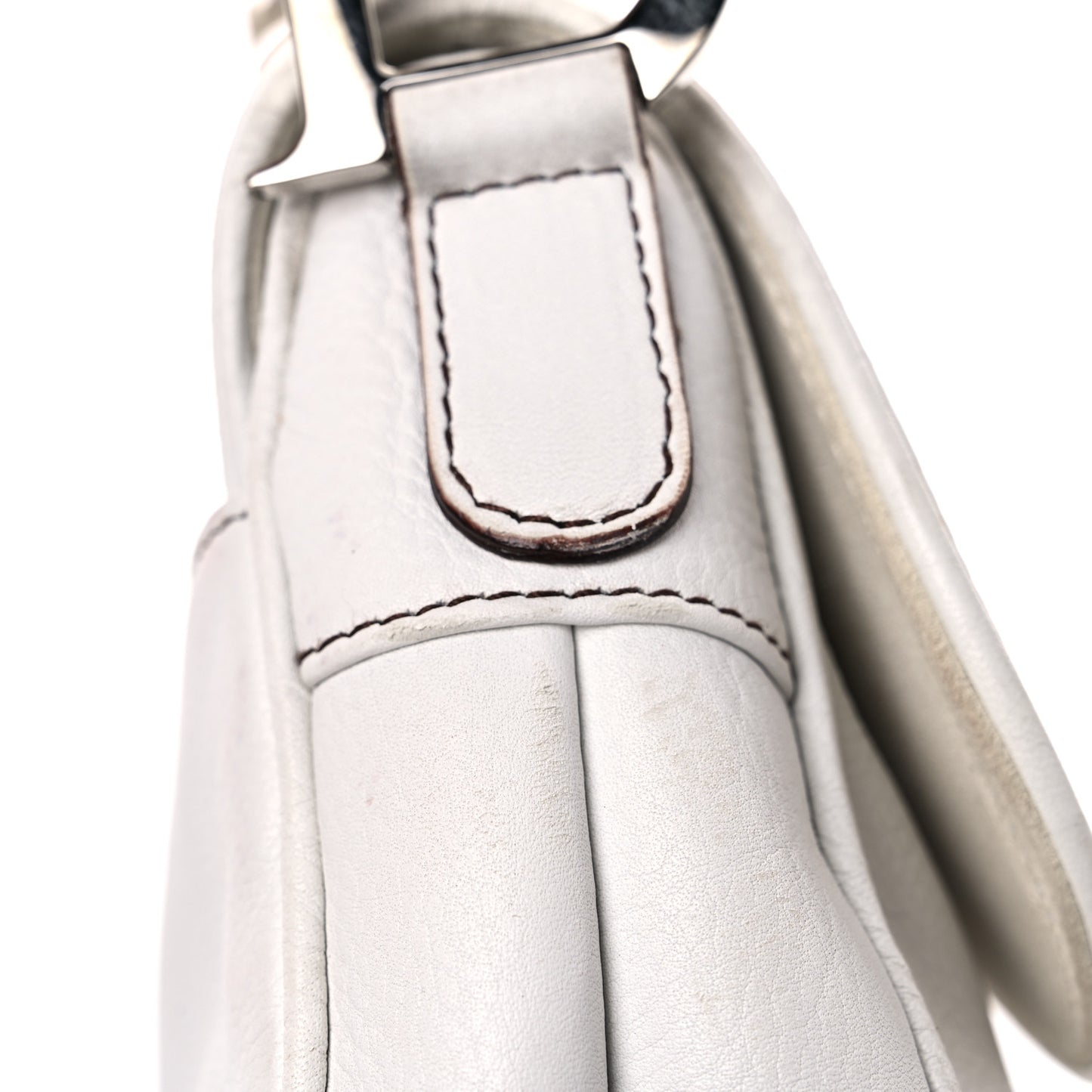 Calfskin Saddle Bag White