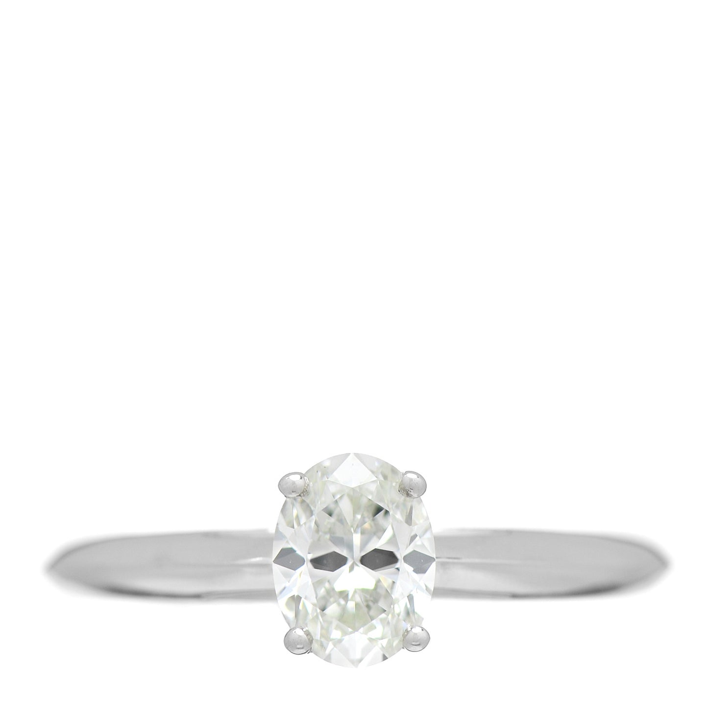 Platinum Diamond .70ct Solitaire Oval Engagement Ring 51 5.75