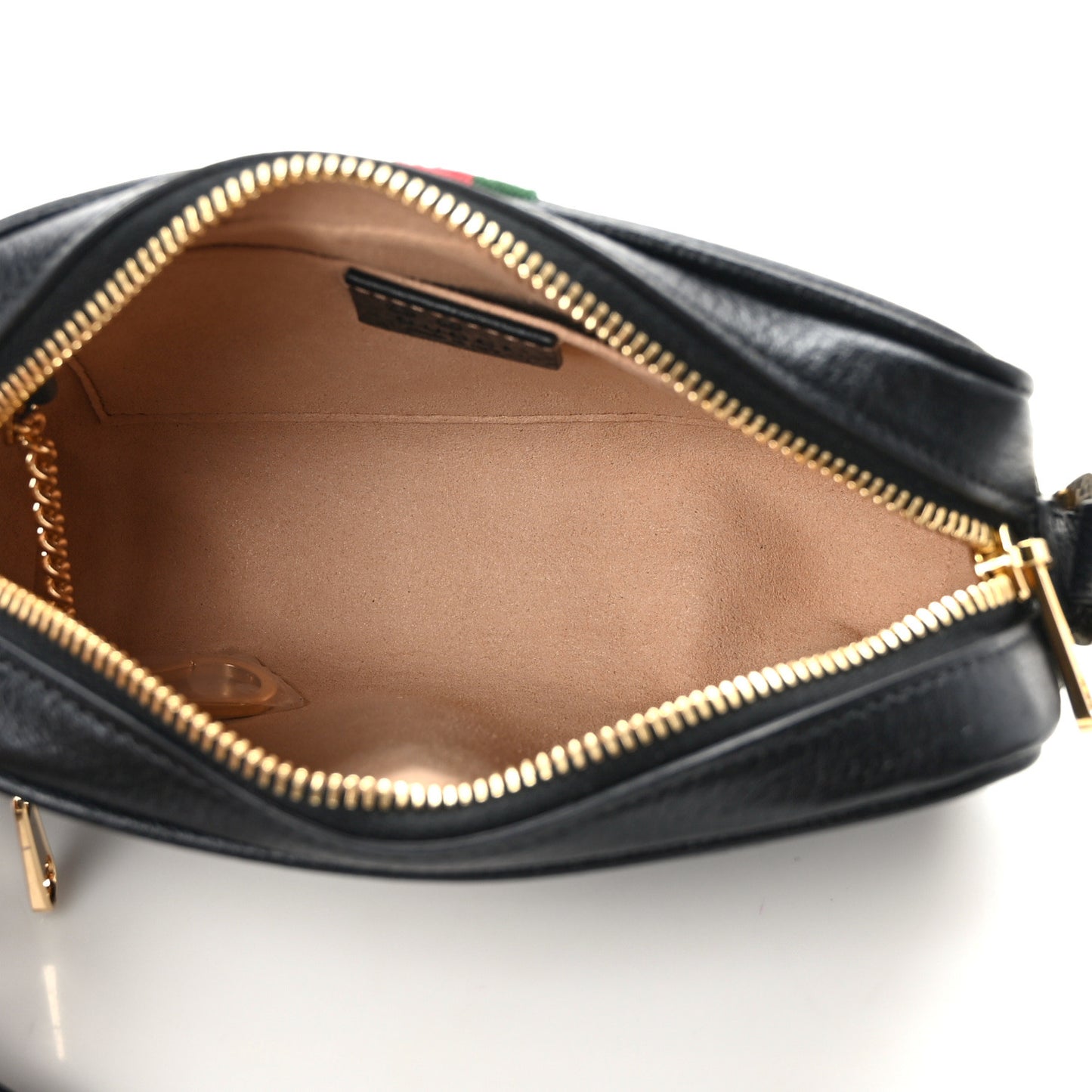 Calfskin Web Mini Ophidia Shoulder Bag Black