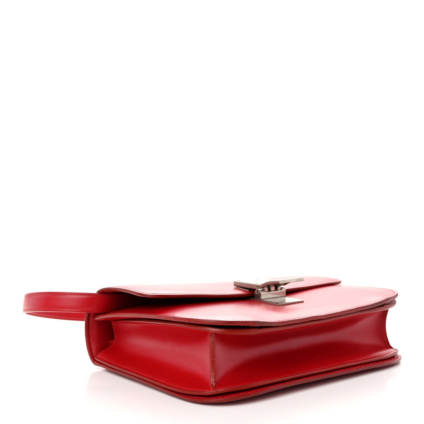Box Calfskin Medium Classic Box Flap Bag Red