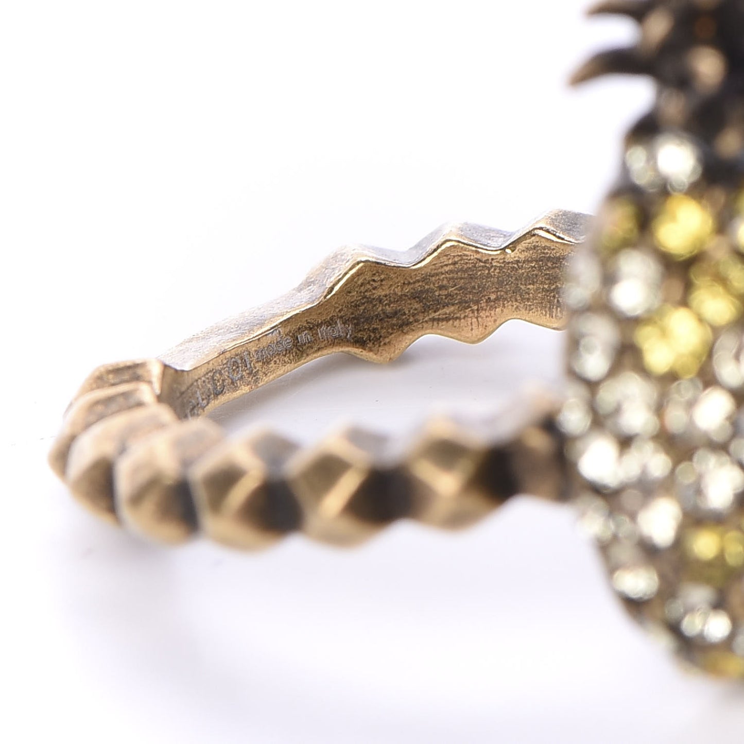 Crystal Pineapple Motif Ring S