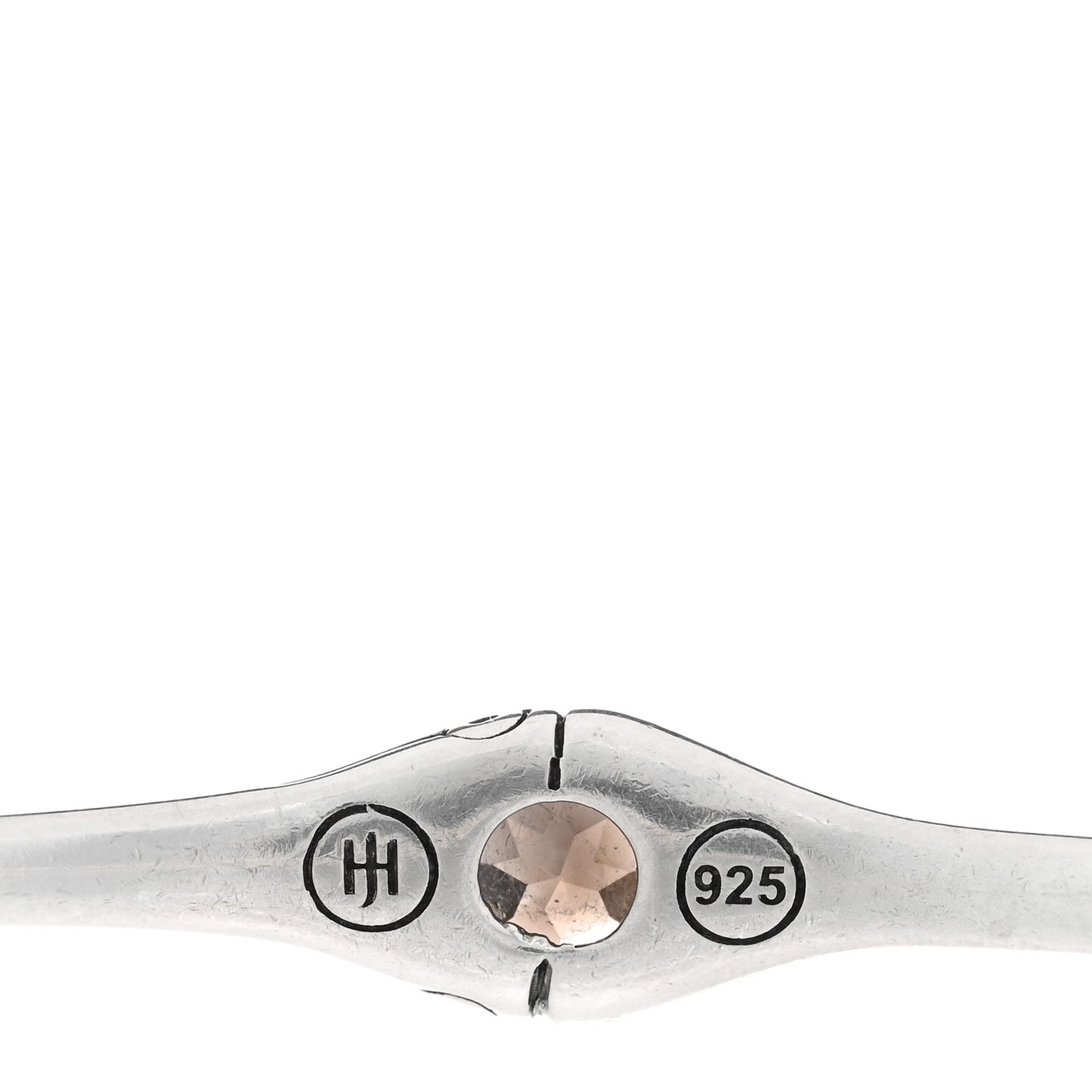 Sterling Silver Smokey Quartz Bamboo Bangle Bracelet Set of 3