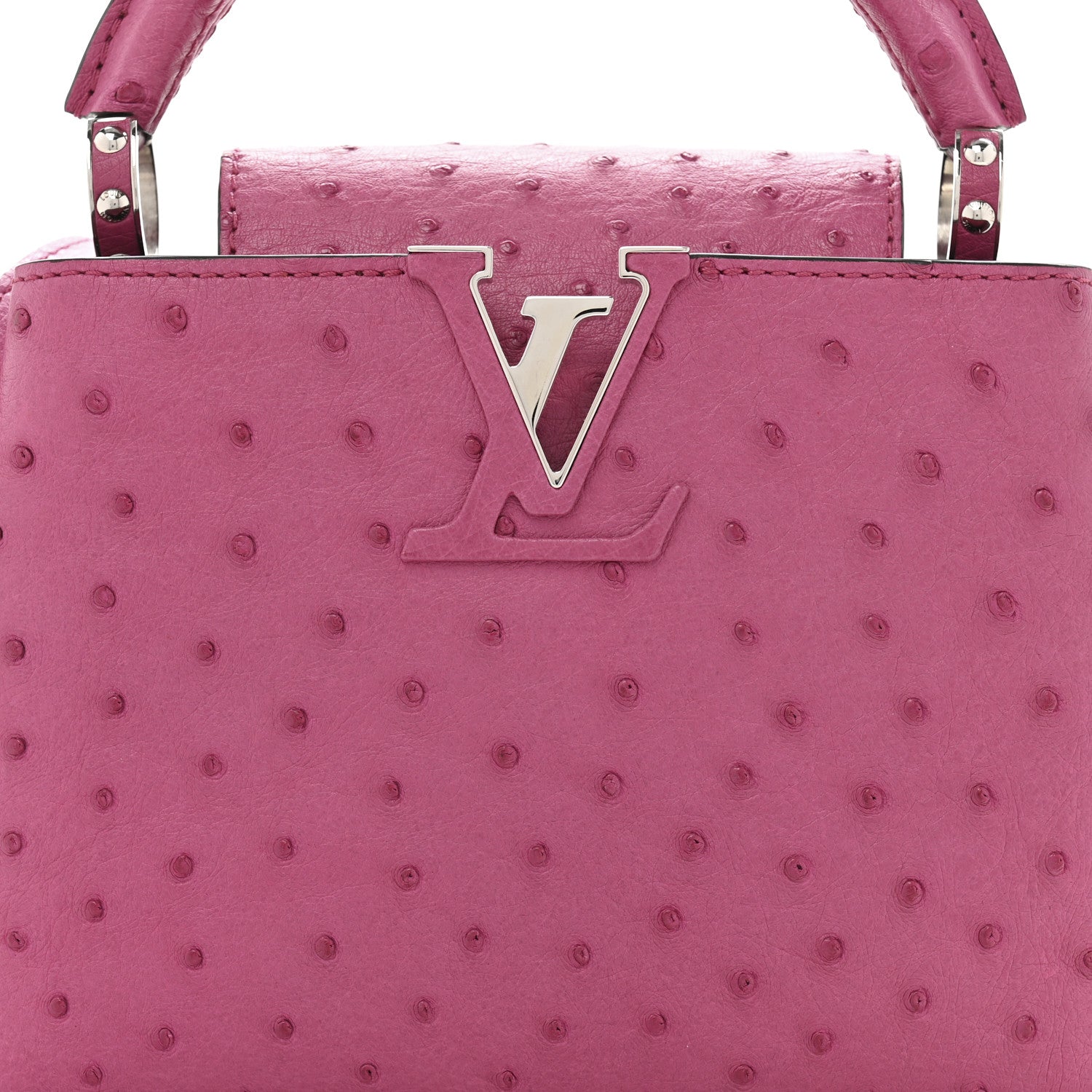 Louis Vuitton Ostrich Capucines Mini Fuchsia 7 of 10