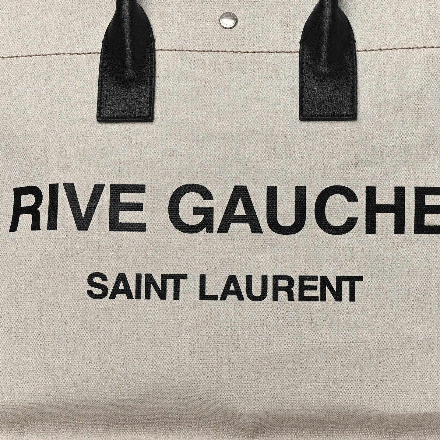 Linen Calfskin Rive Gauche Tote Optic White
