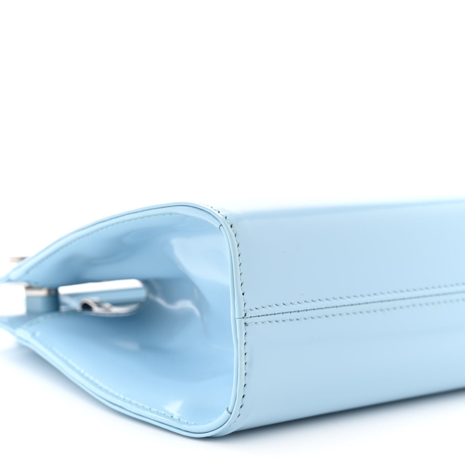 Salvatore Ferragamo Brushed Calfskin Mini Wanda Top Handle Bag Light Blue 8 of 9