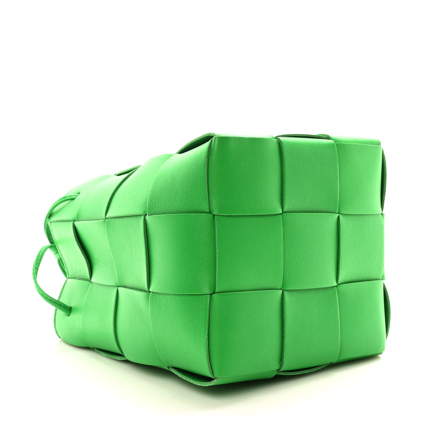 Nappa Maxi Intrecciato Small Cassette Bucket Bag Parakeet
