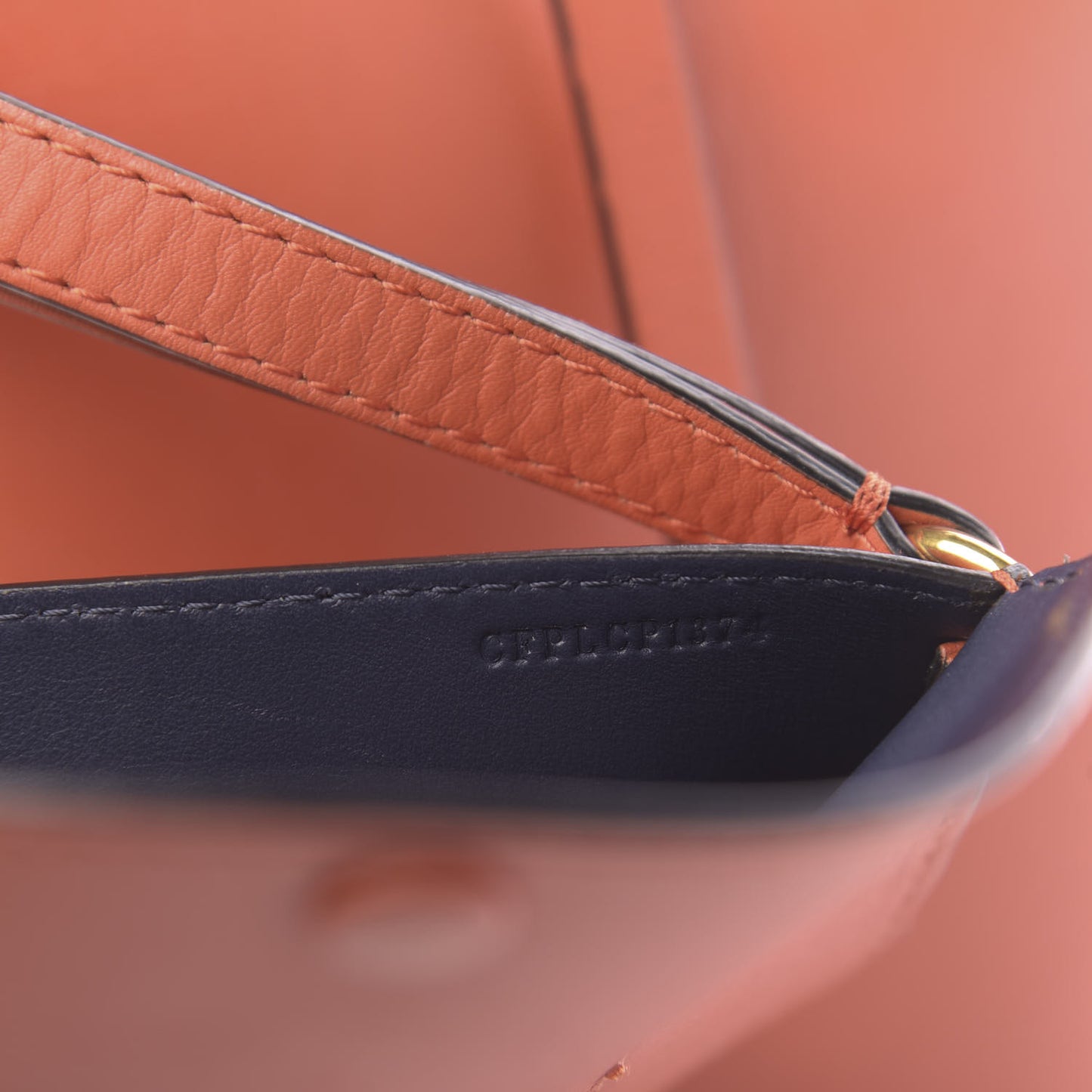 Supple Calfskin Small Bucket Orange