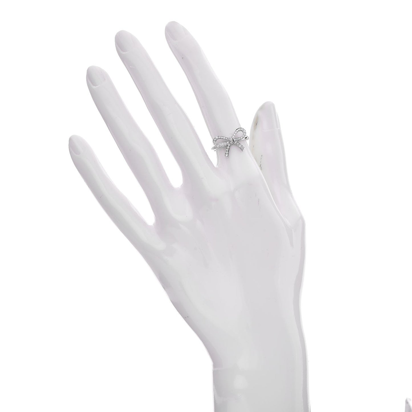 Platinum Diamond Bow Ring 49.5 5