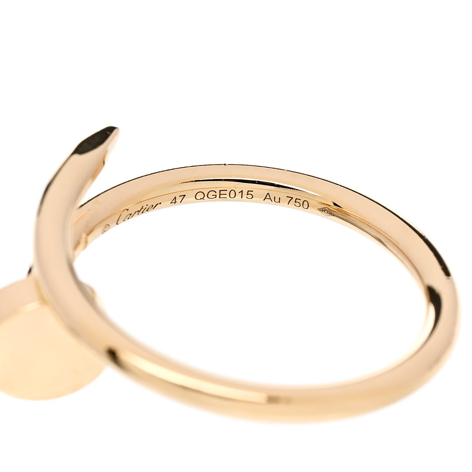 Cartier 18K Yellow Gold Small Juste Un Clou Ring 47 4 4 of 5