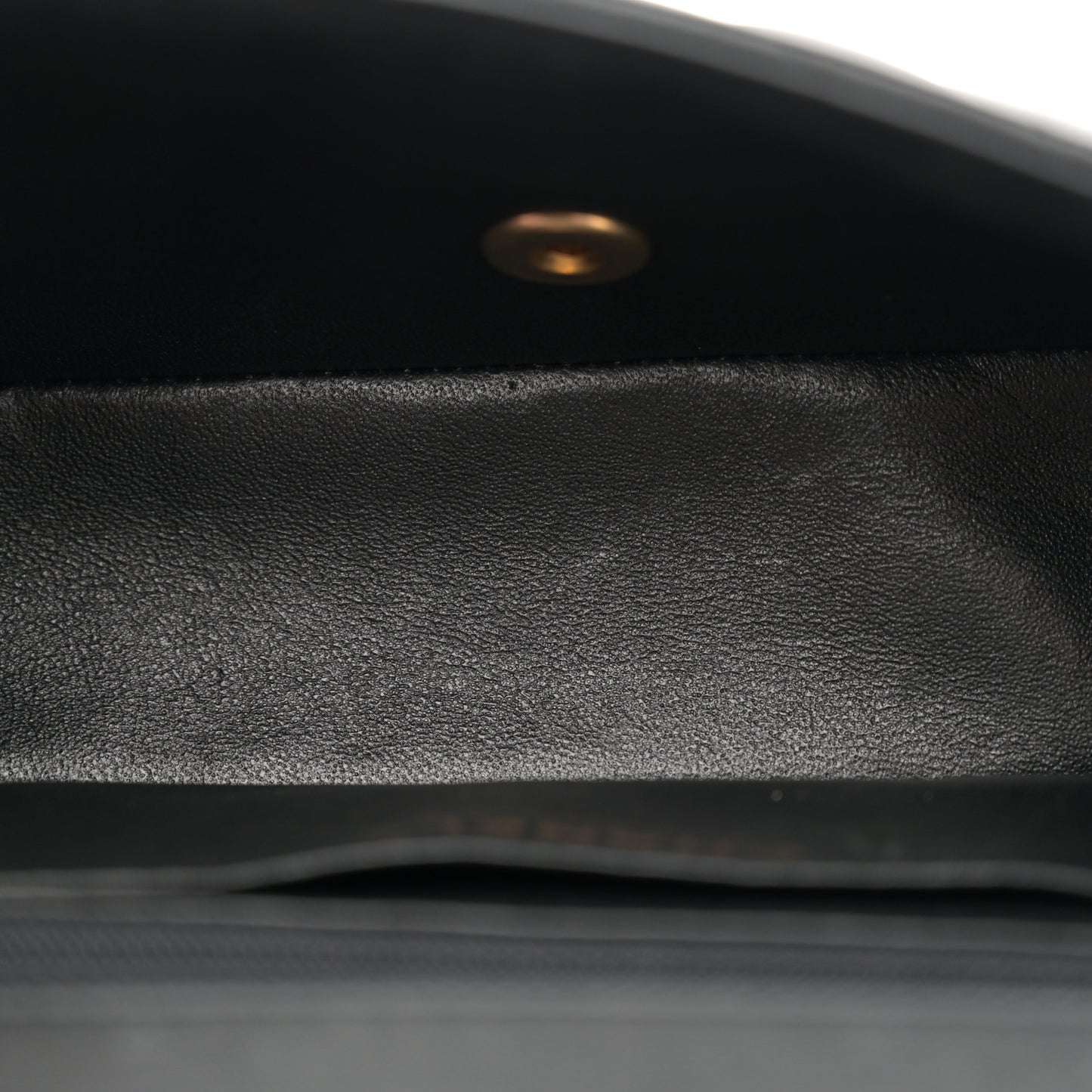Lambskin Chevron Quilted Mini Rectangular Flap Black