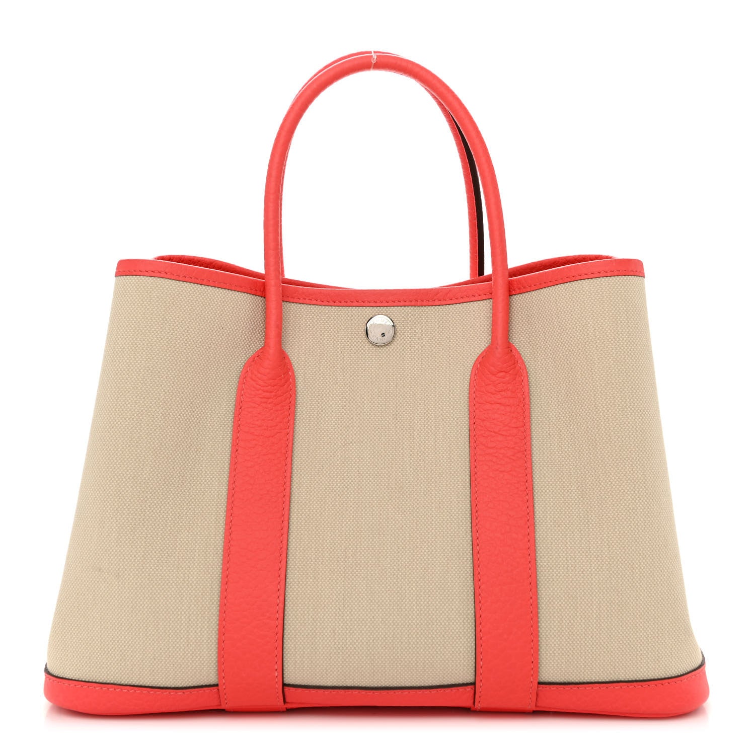 Hermes Toile Militaire Vache Country Garden Party 30 TPM Tote Beton Rose Texas 1 of 11