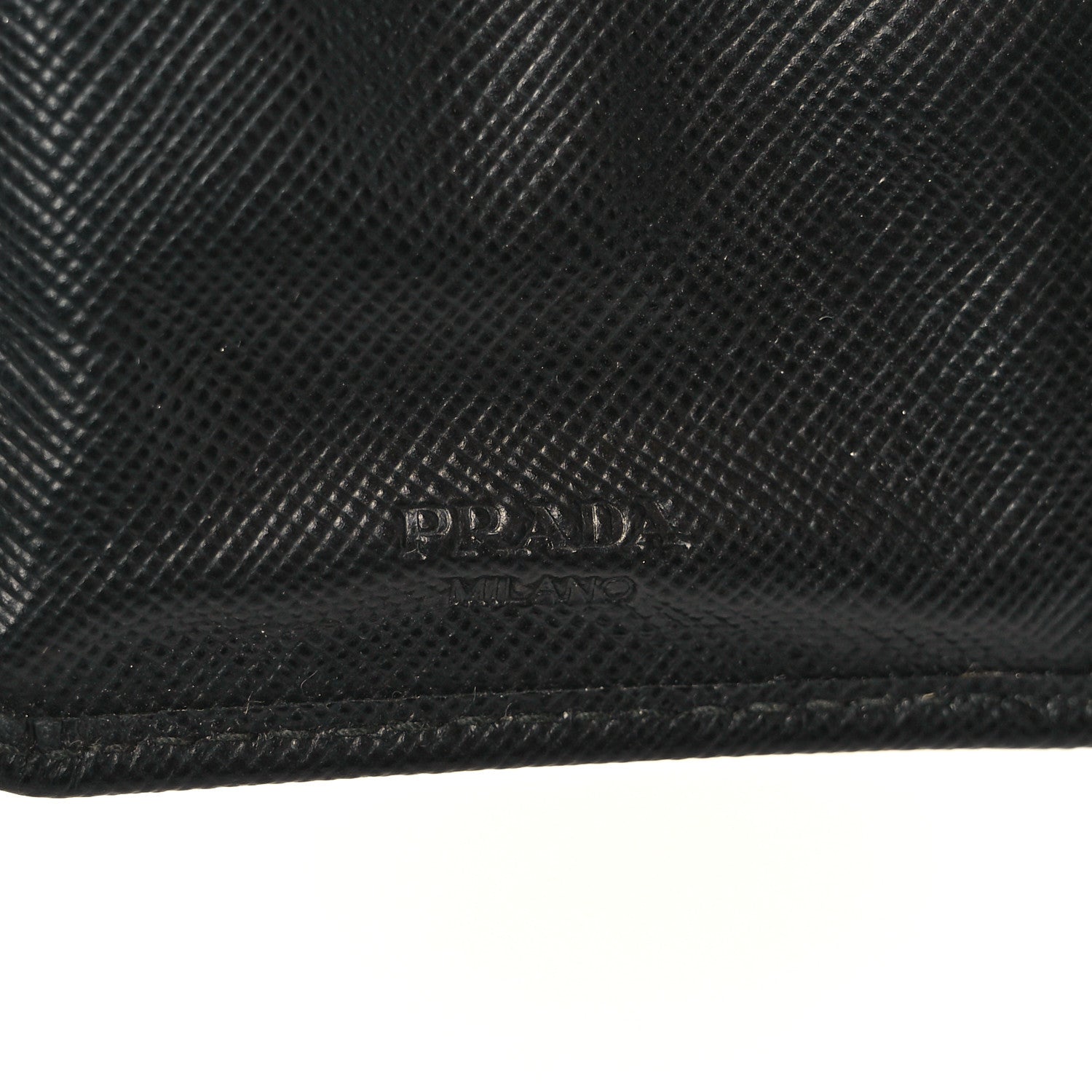 Prada Saffiano Metal Compact Wallet Black 6 of 6