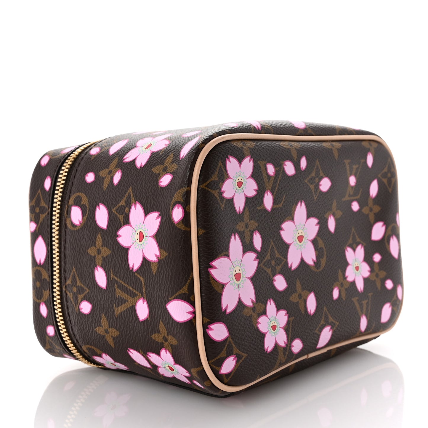 X TM Monogram Cherry Blossom Nice Mini Sakura Brown