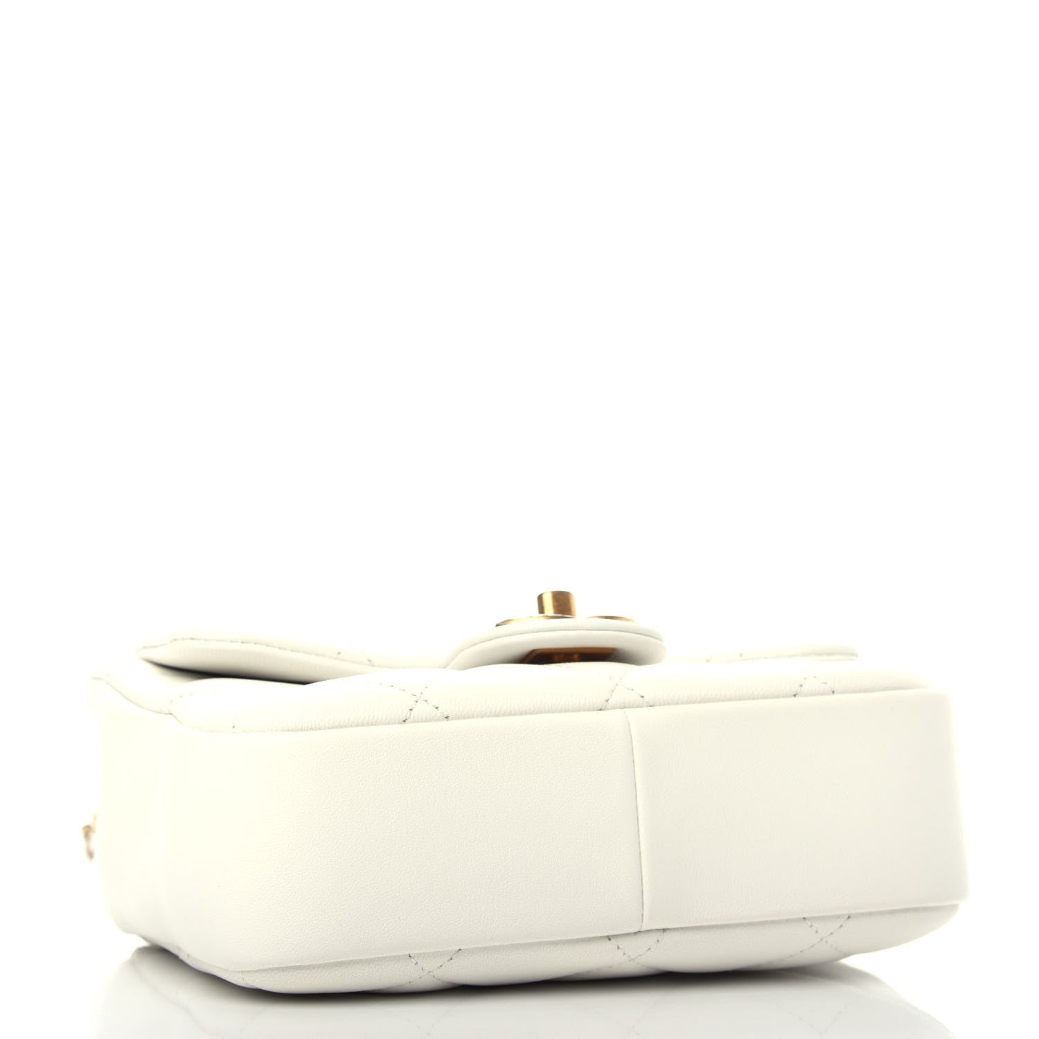 Chanel Lambskin Quilted Small In The Loop Handle Flap Bag White 4 of 10