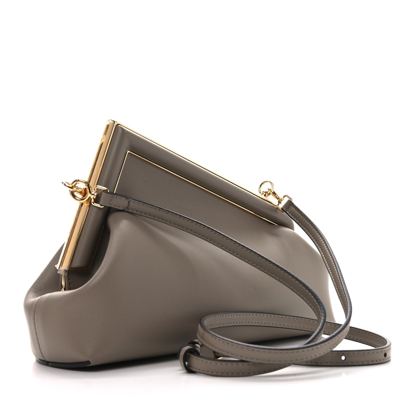 Shiny Nappa Small Fendi First Dove Gray