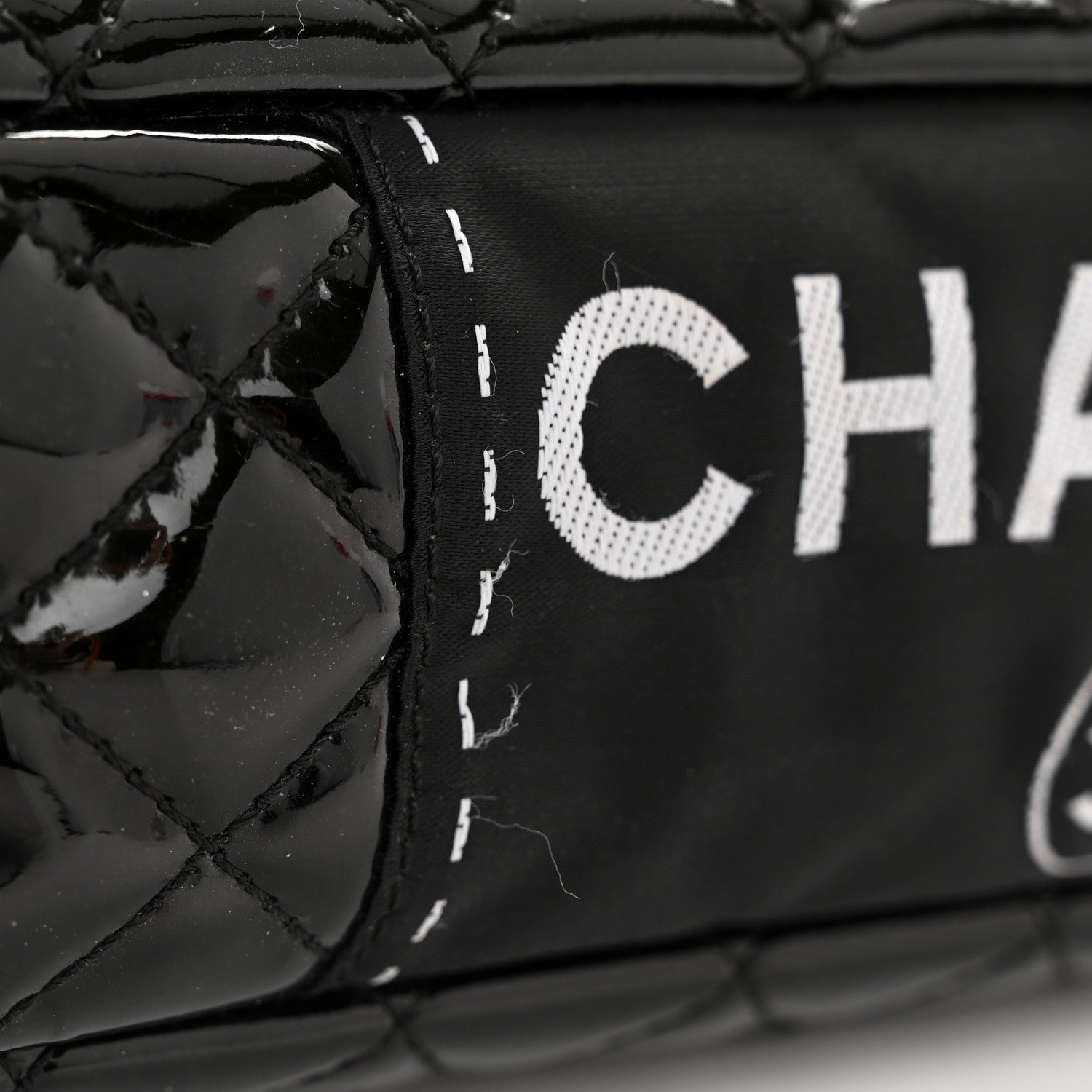 Chanel Patent Quilted Secret Label Medium Flap Black 11 of 11
