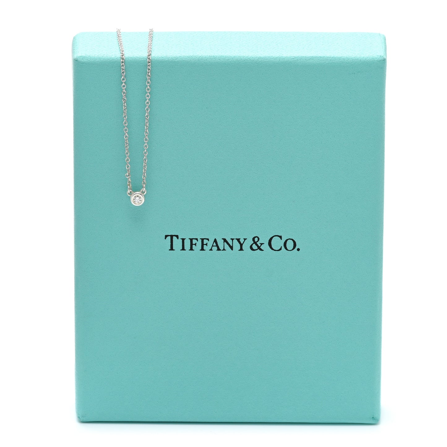 Sterling Silver Diamond .03ct Elsa Peretti Diamonds by the Yard Pendant Necklace