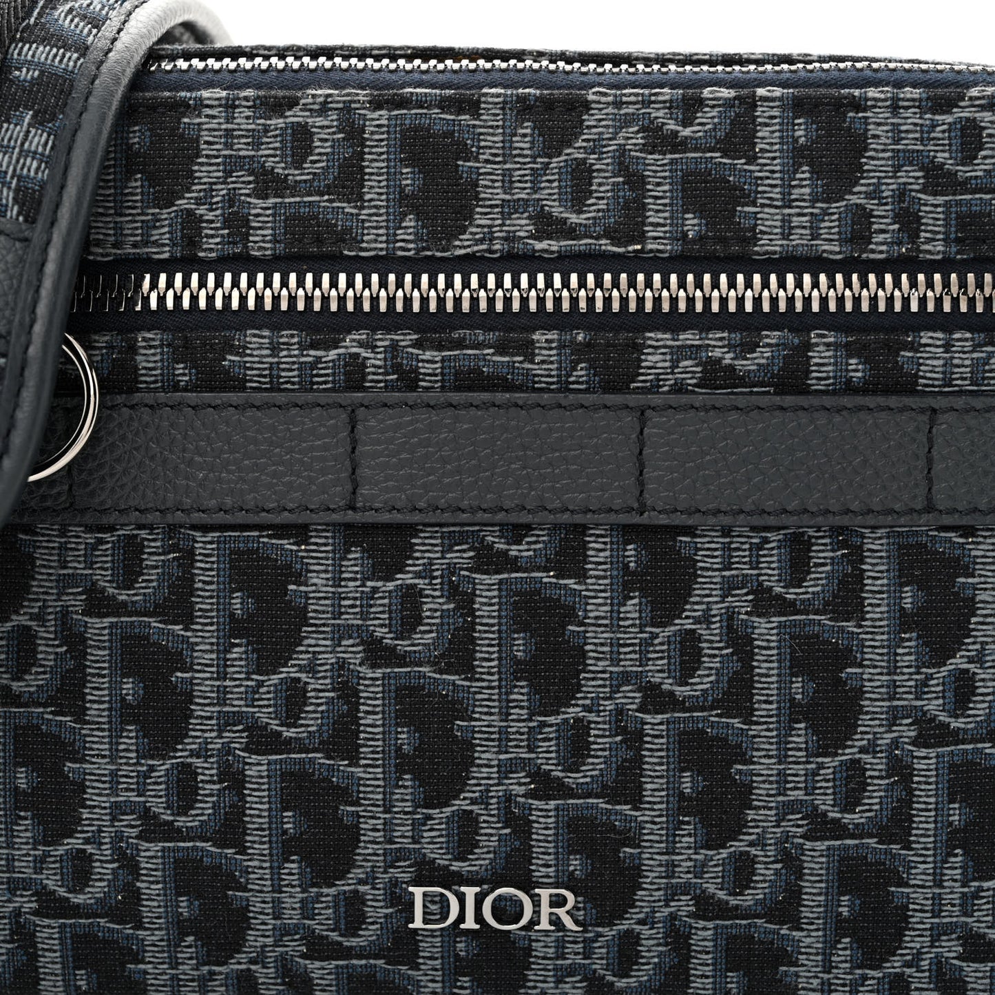 HOMME Oblique Jacquard Safari Messenger Navy Blue