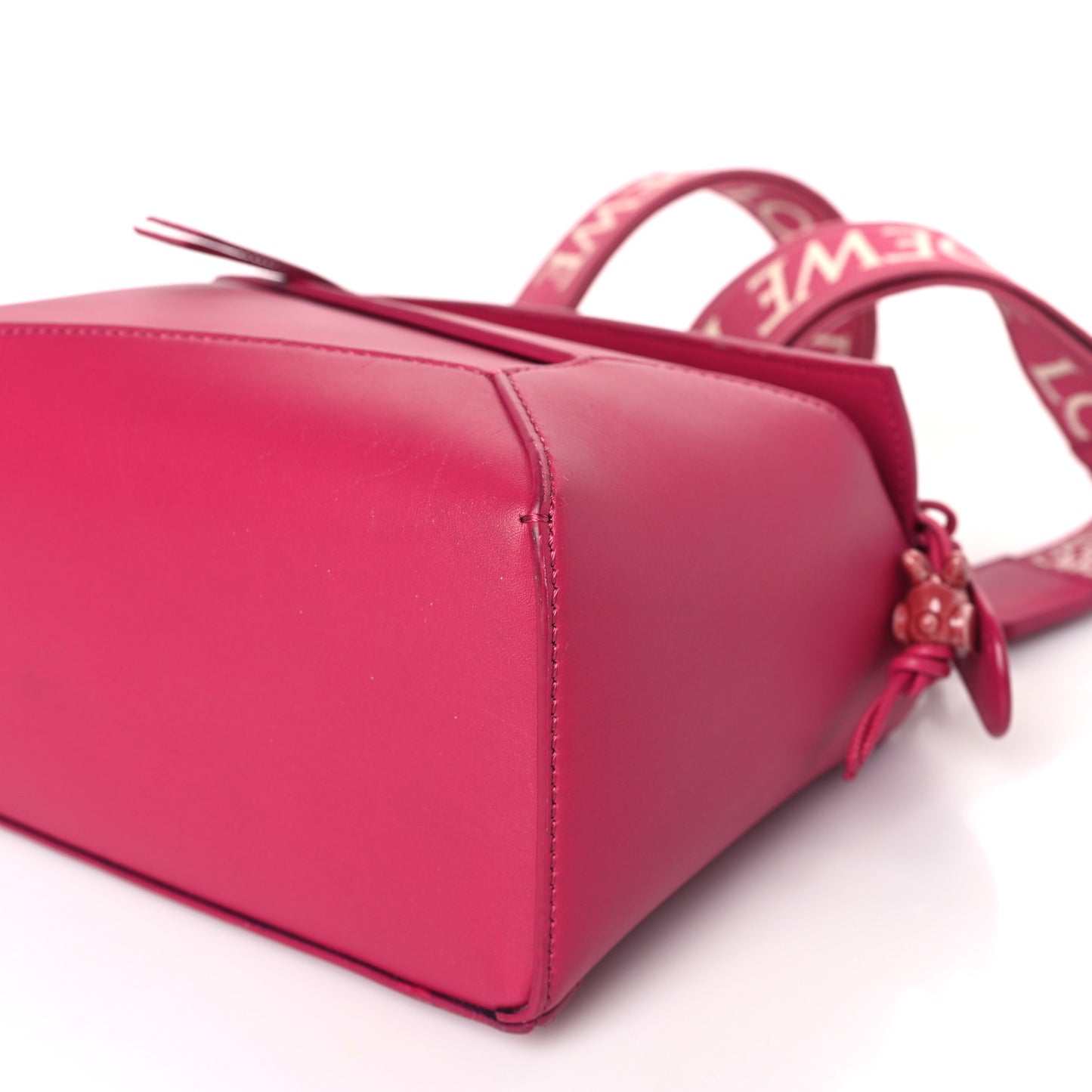 Satin Calfskin Monochrome Small Puzzle Edge Bag Ruby Red Glaze