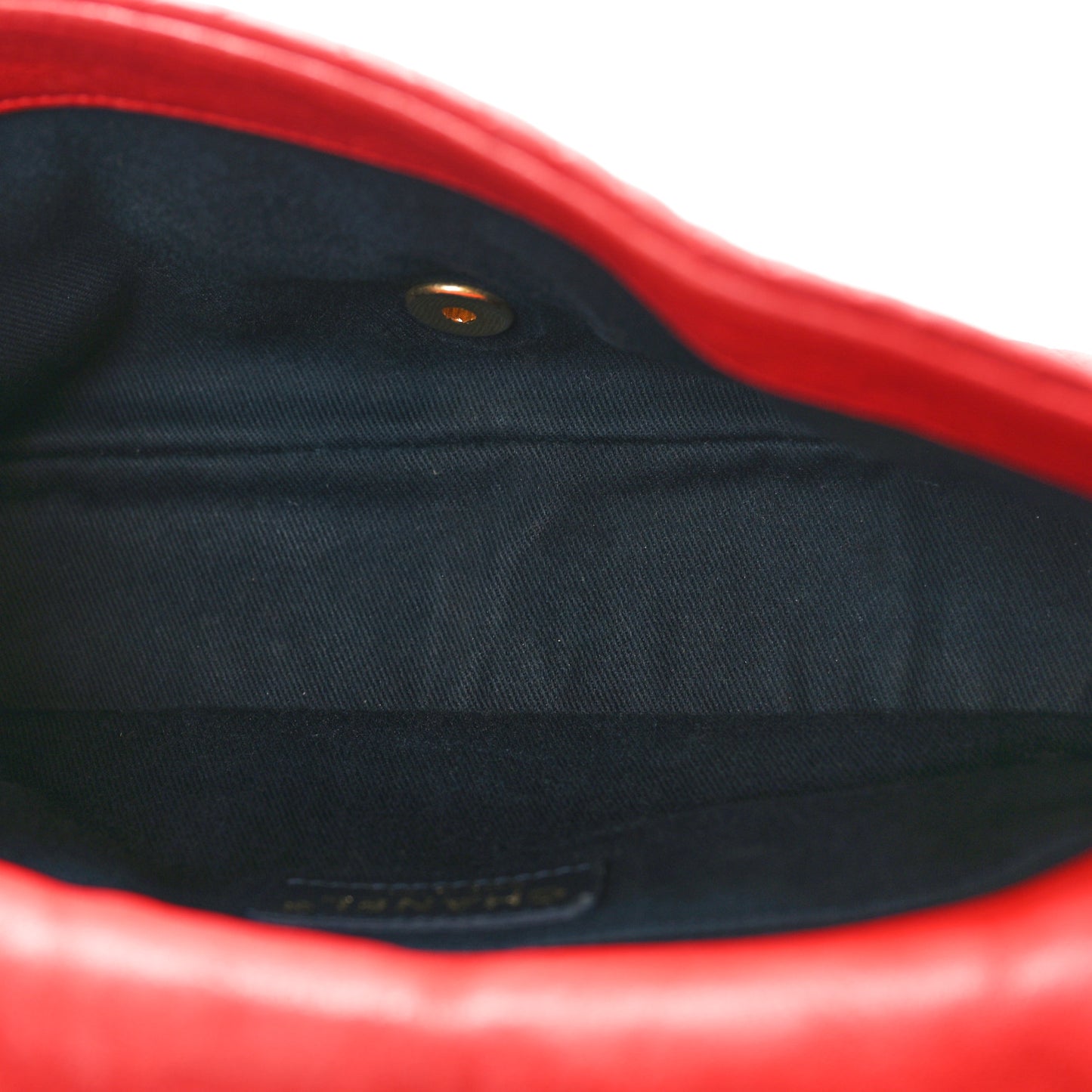Calfskin Surpique Chevron Medium Flap Red
