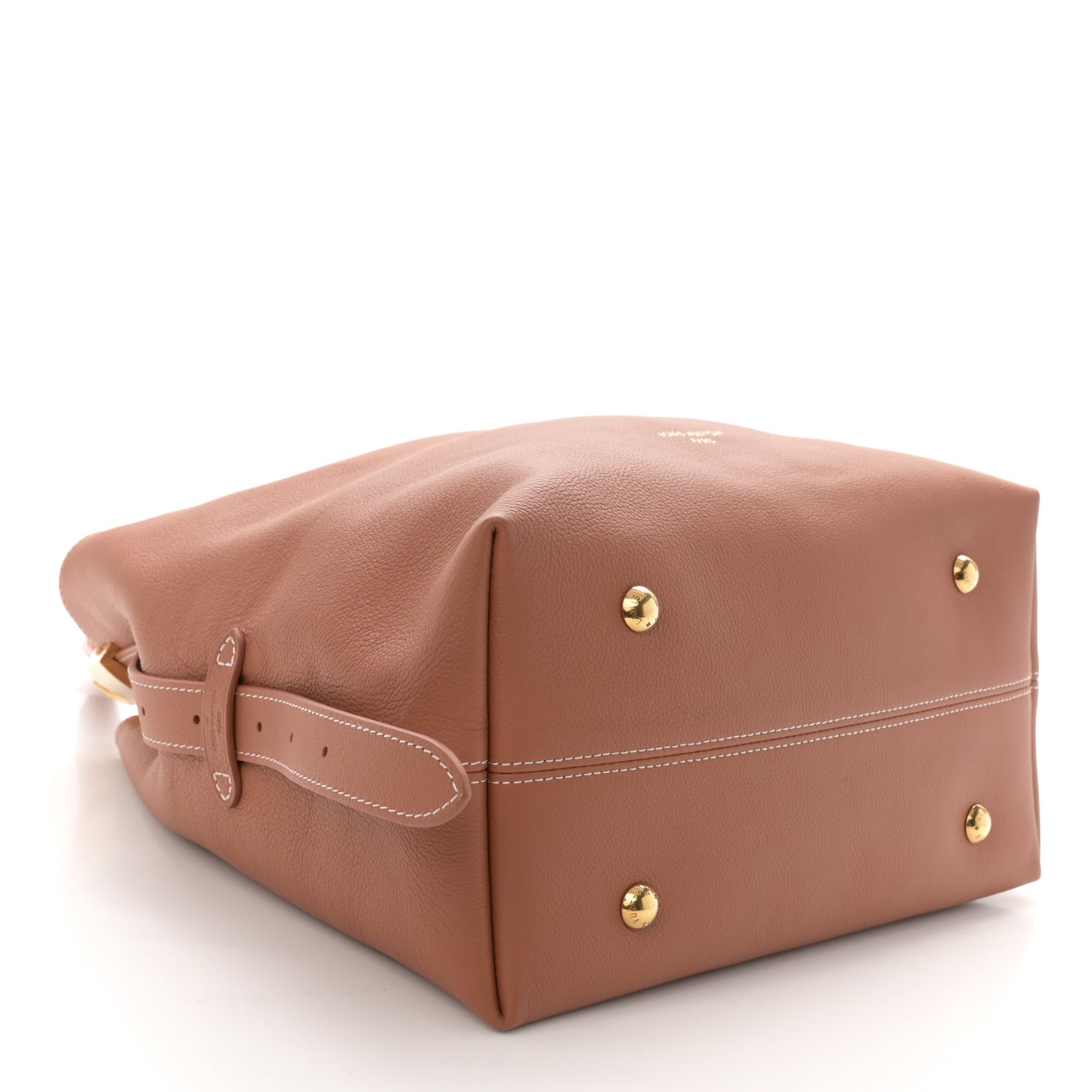 Grained Calfskin Low Key Hobo MM Cognac