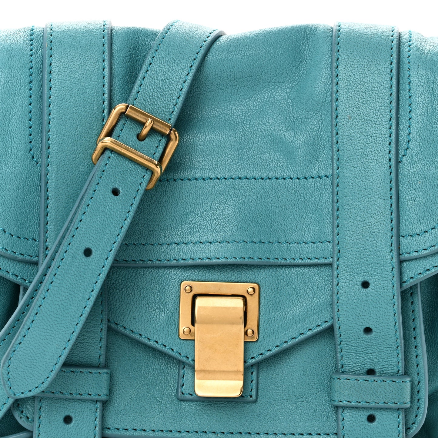 Lambskin PS1 Mini Pouch Messenger Bag Lagoon