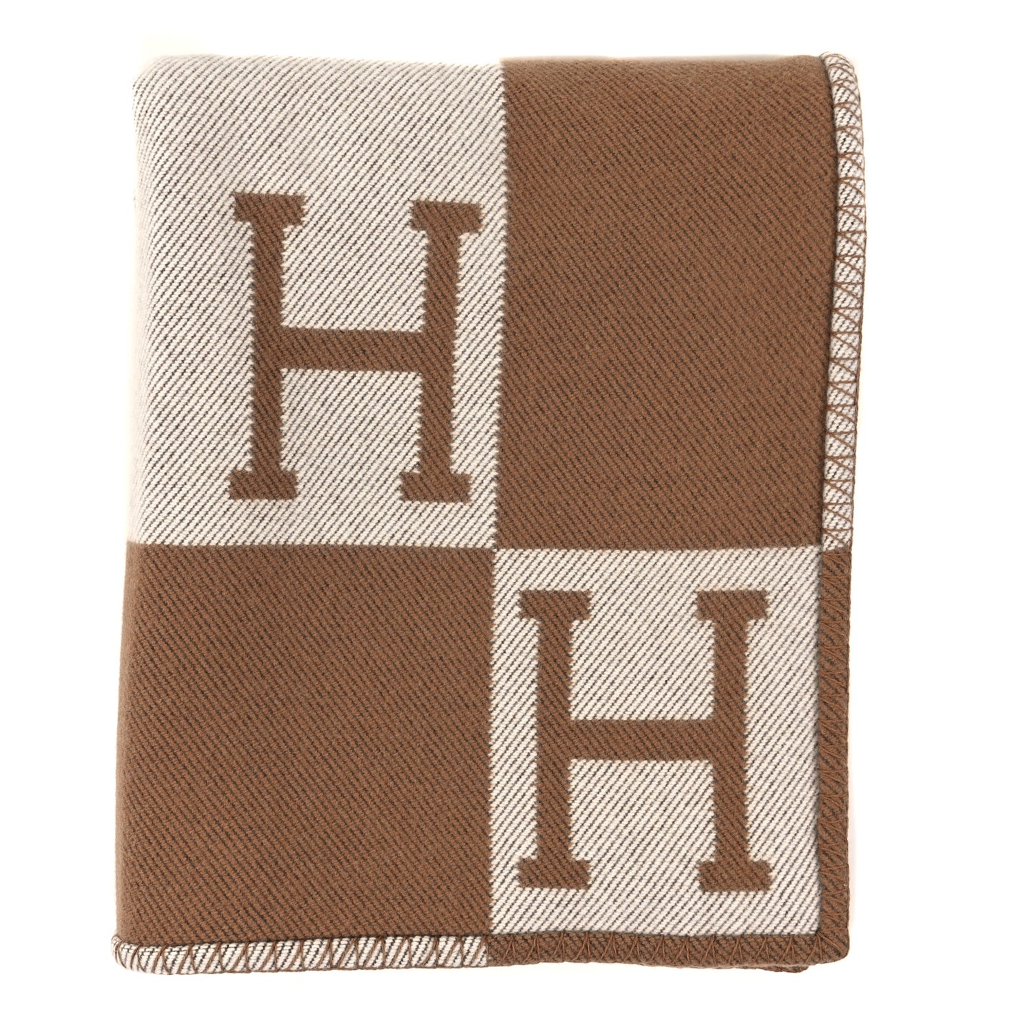 Wool Cashmere Avalon Blanket Ecru Camel