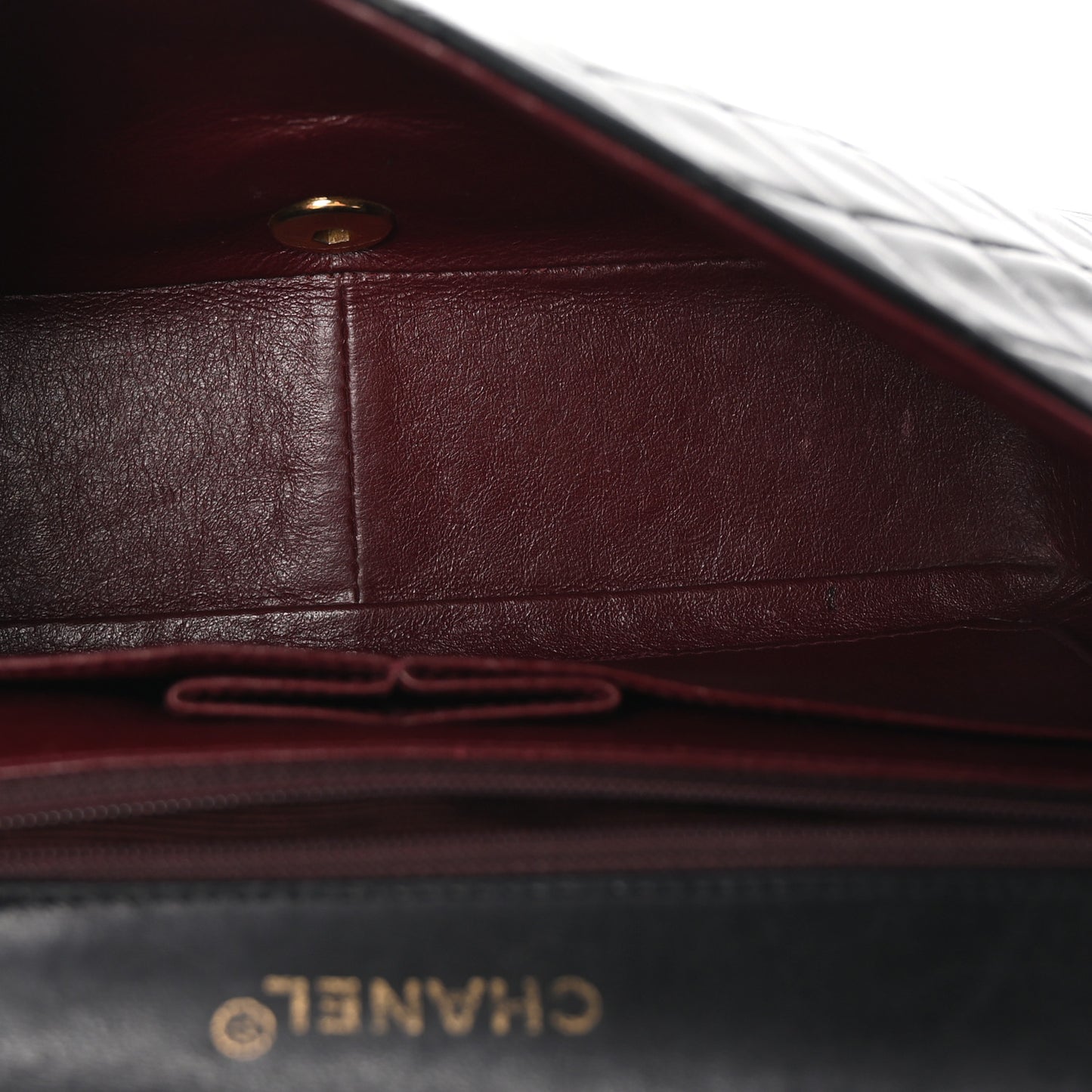 Lambskin Quilted Small Single Flap Black