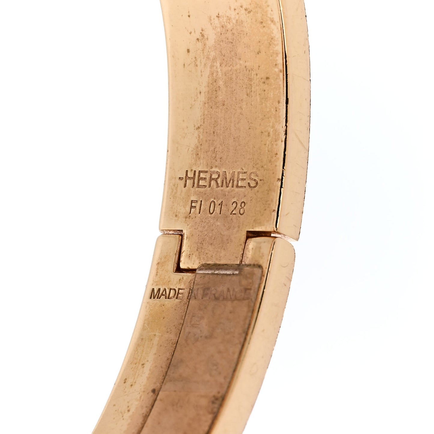 Enamel Narrow Clic Clac H Bracelet PM White