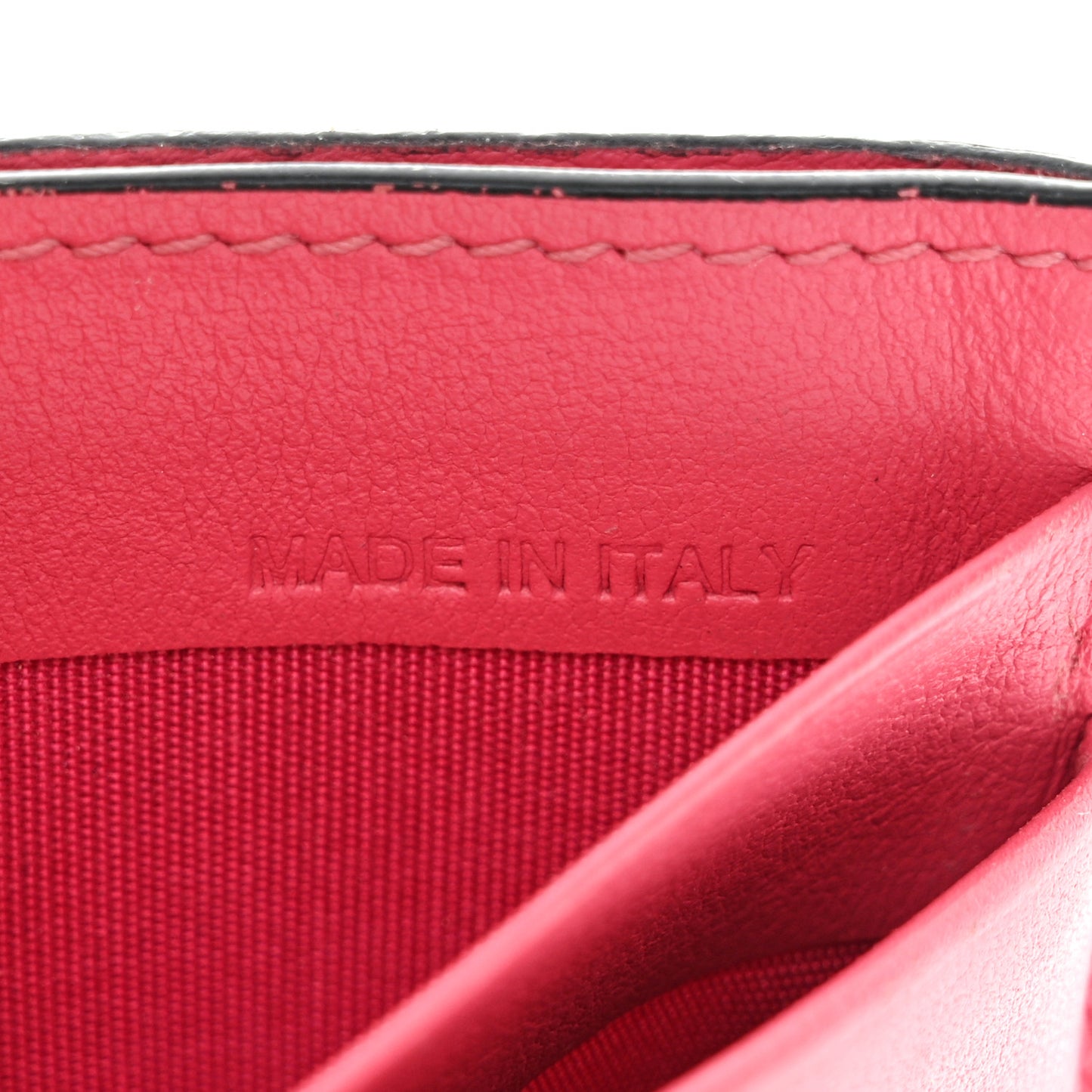 Vitello Rockstud Card Holder Shadow Pink