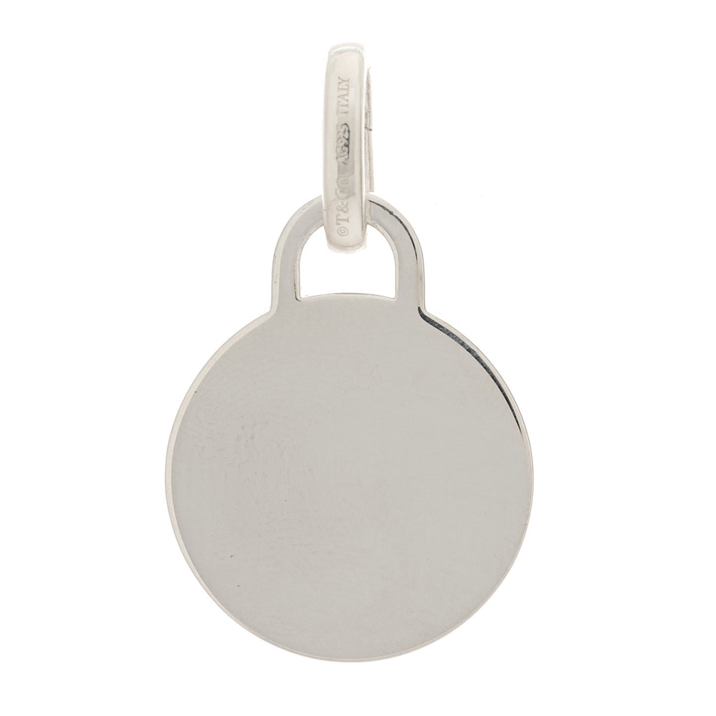 Sterling Silver Round Tag Charm
