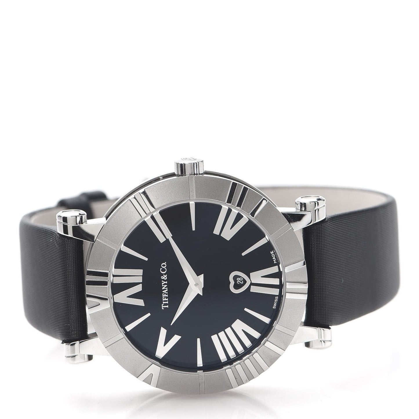 Stainless Steel Satin 36mm Atlas Belt Quartz Watch Black
