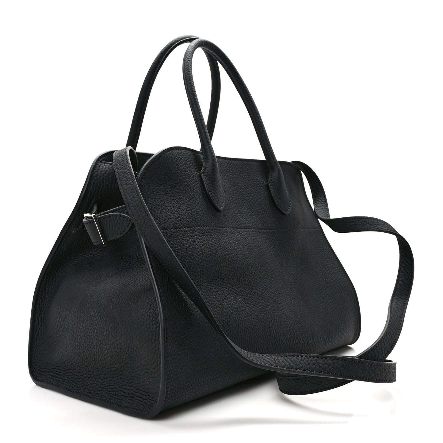 Matte Grained Calfskin Soft Margaux 12 Black